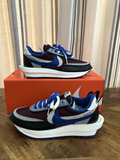 UNDERCOVER × sacai × Nike LD Waffle "Night Maroon/Pale Ivory-Ground Grey-Team Royal"