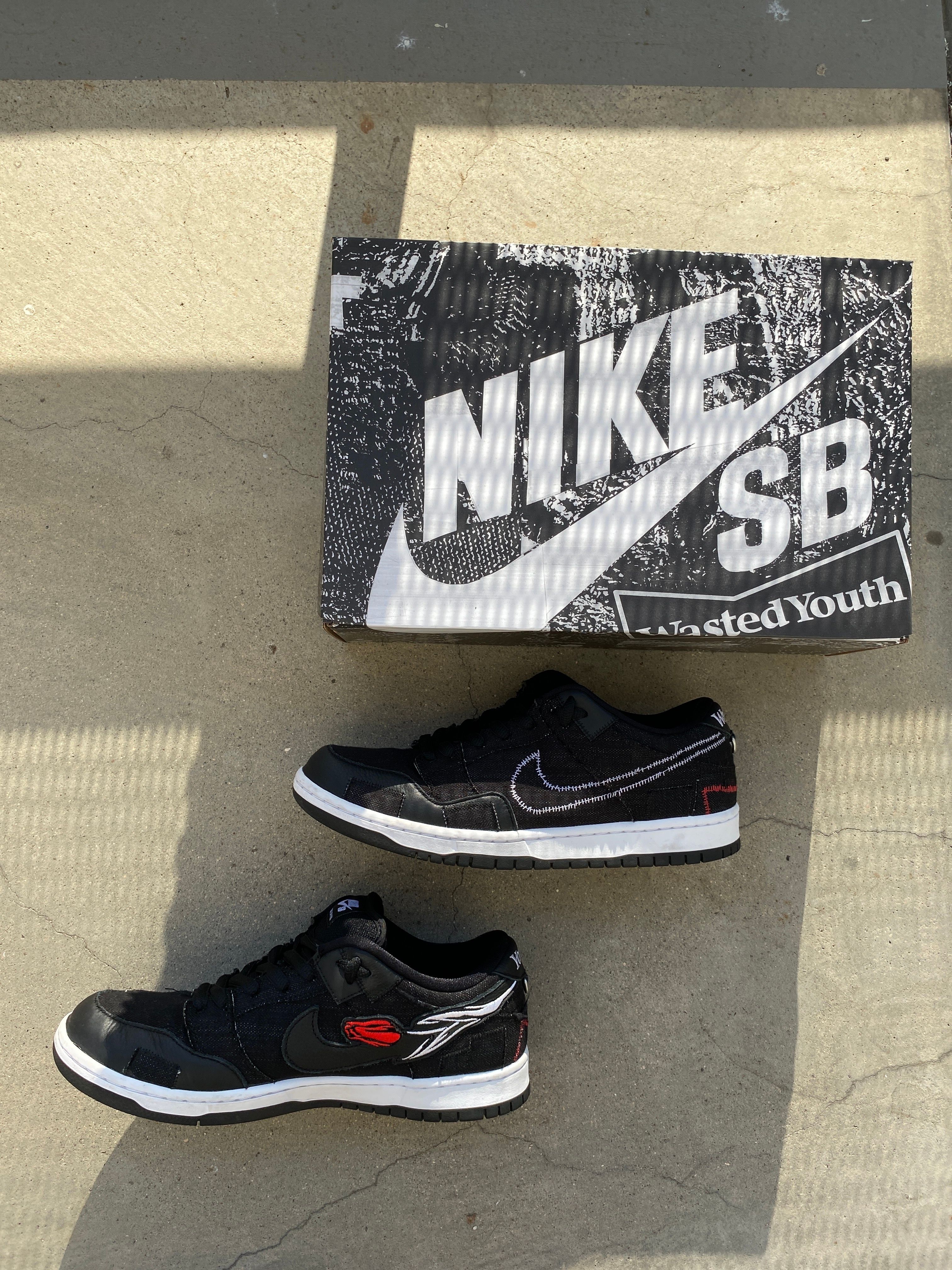 Wasted Youth × Nike SB Dunk Low "Black Denim"(Special Box) / VERDY