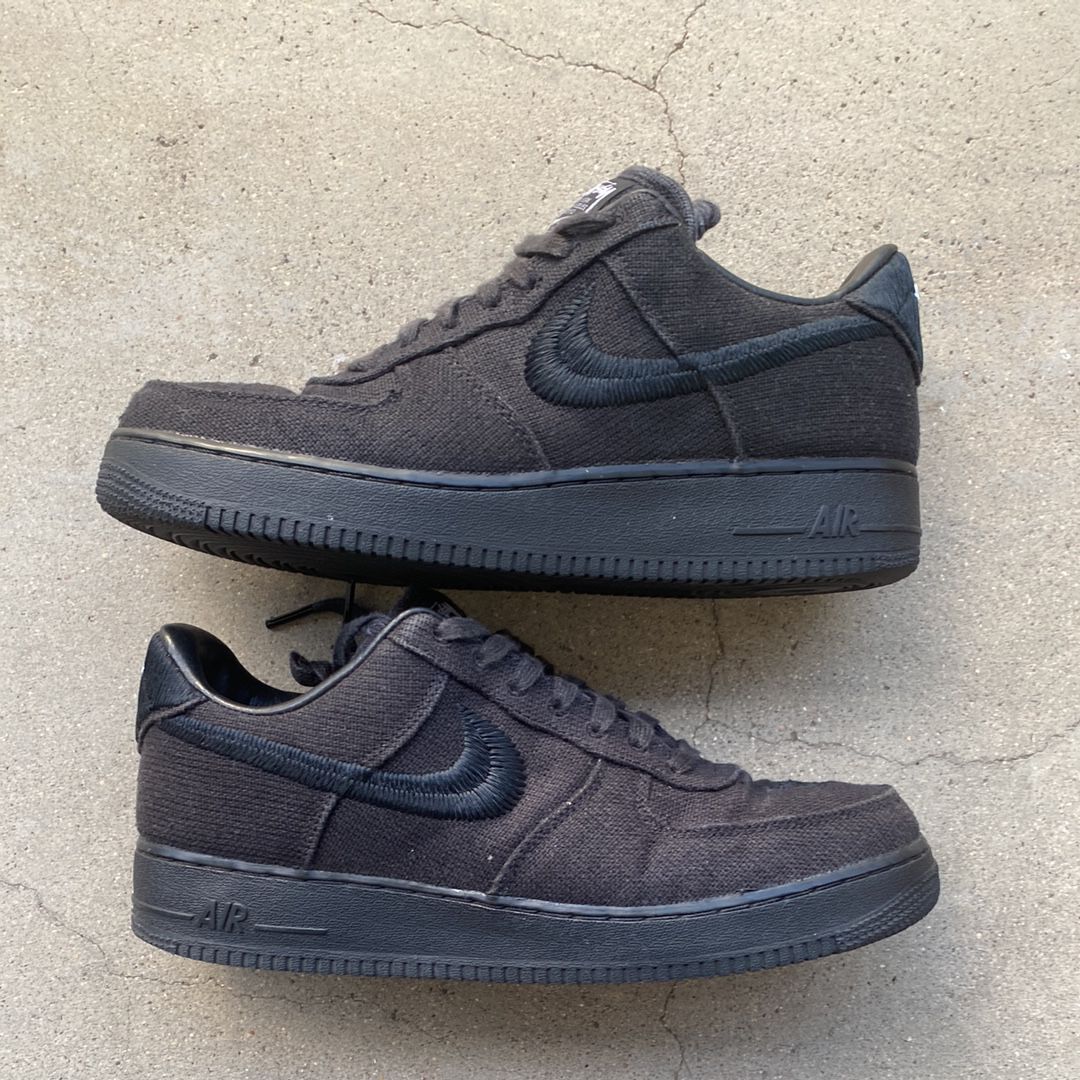 Stussy × Nike Air Force 1 Low "Triple Black"