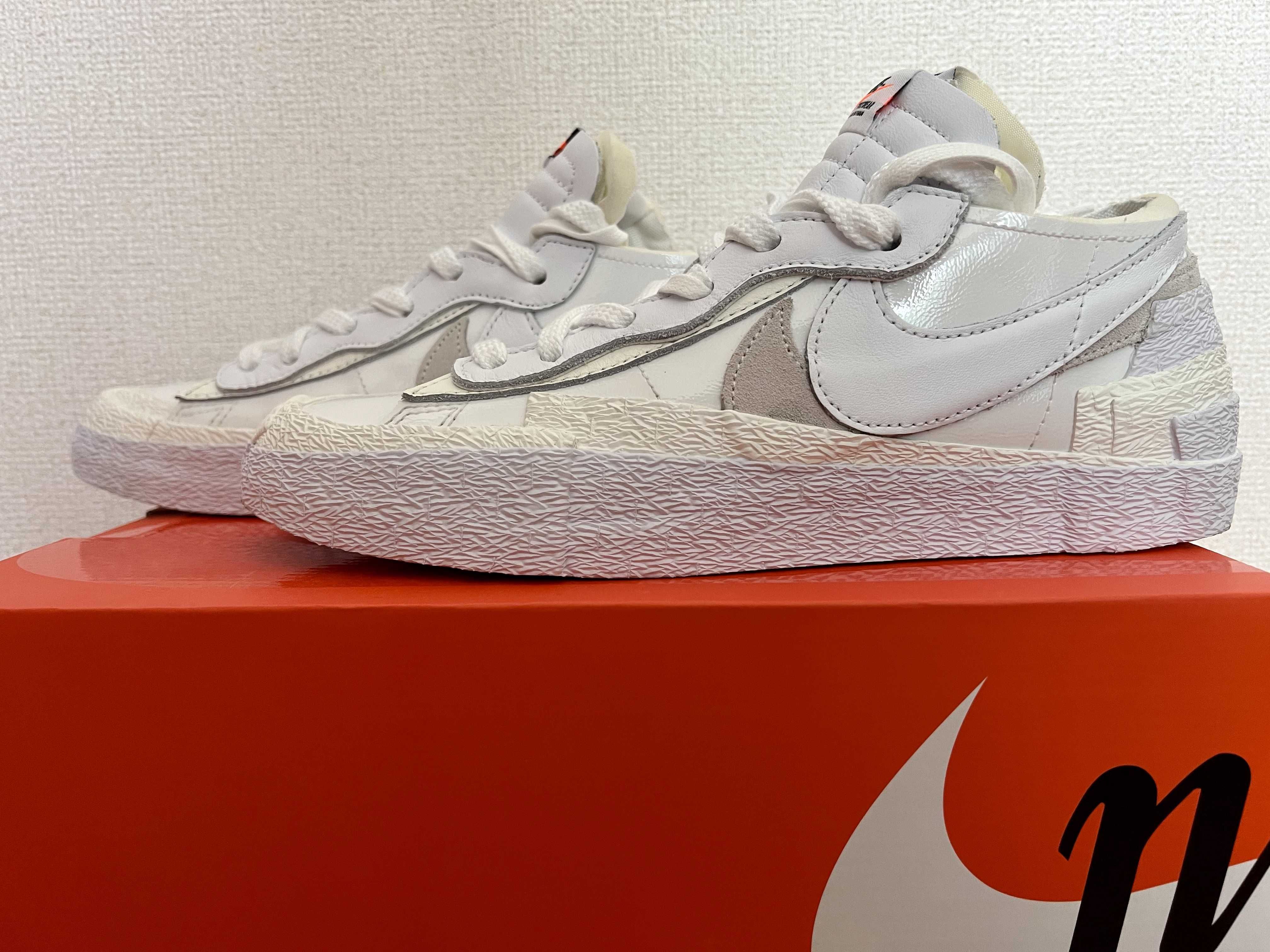 sacai × Nike Blazer Low "White Patent Leather"