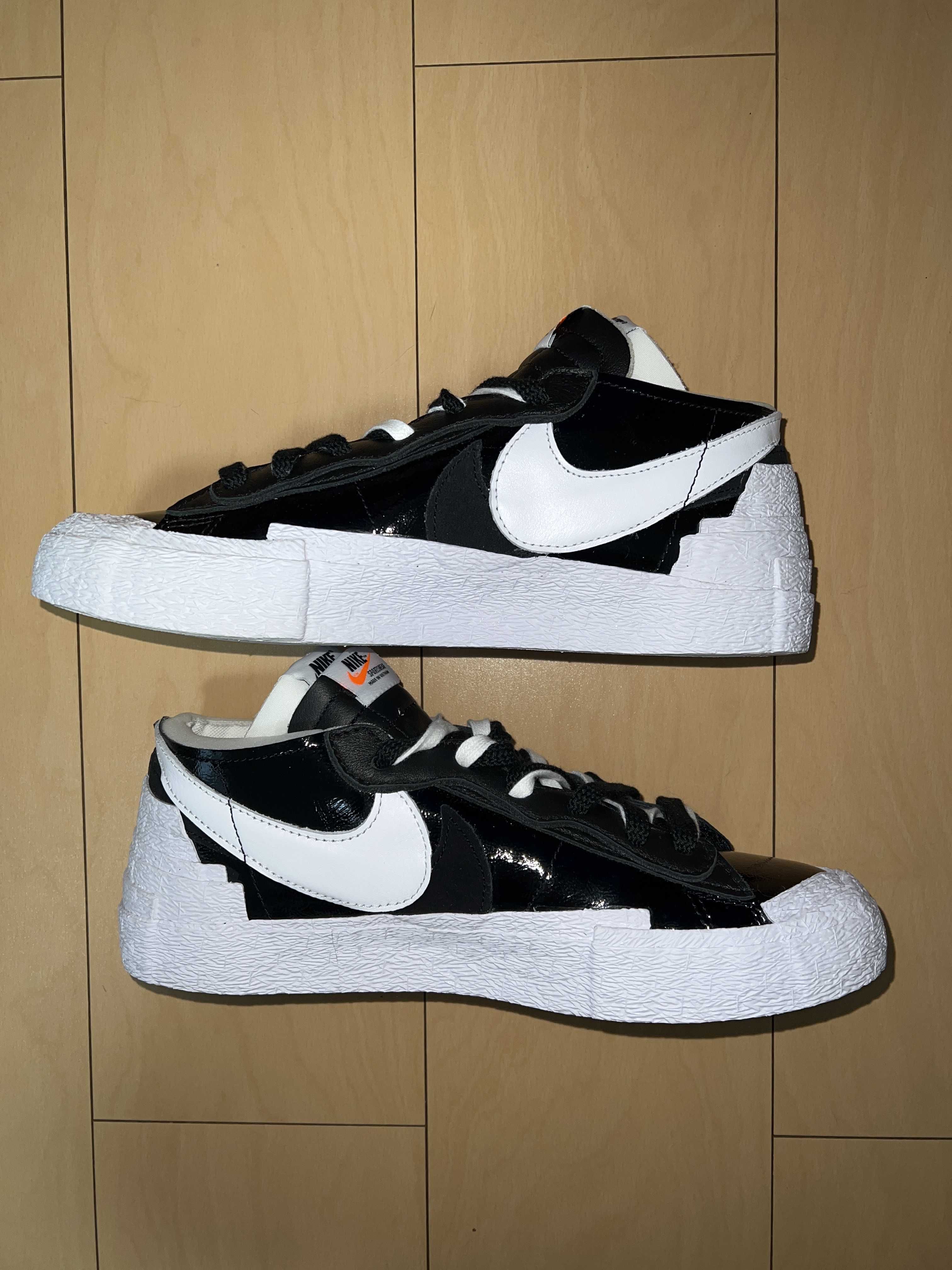 sacai × Nike Blazer Low "Black Patent Leather"