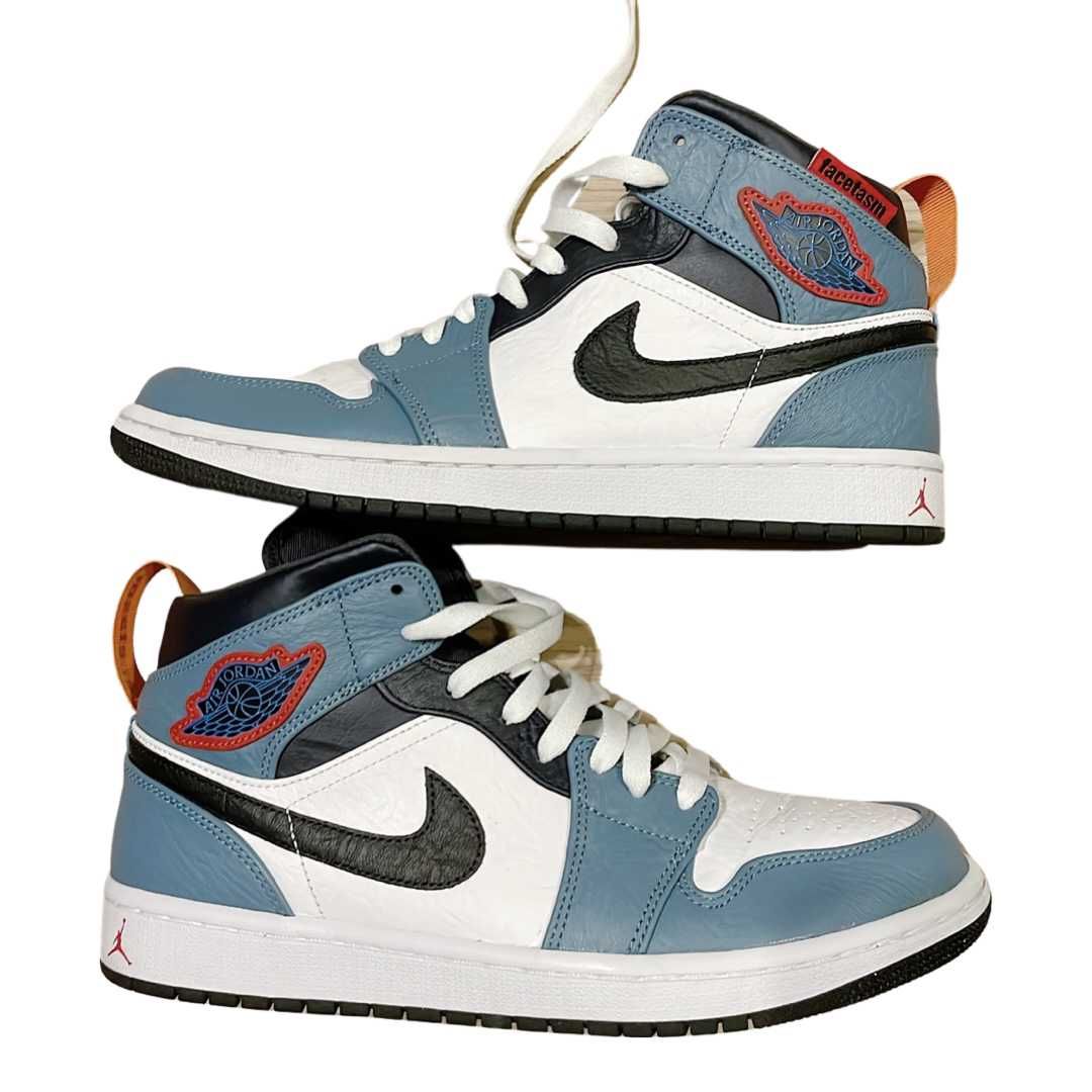 FACETASM × Nike Air Jordan 1 Mid "White/Navy"