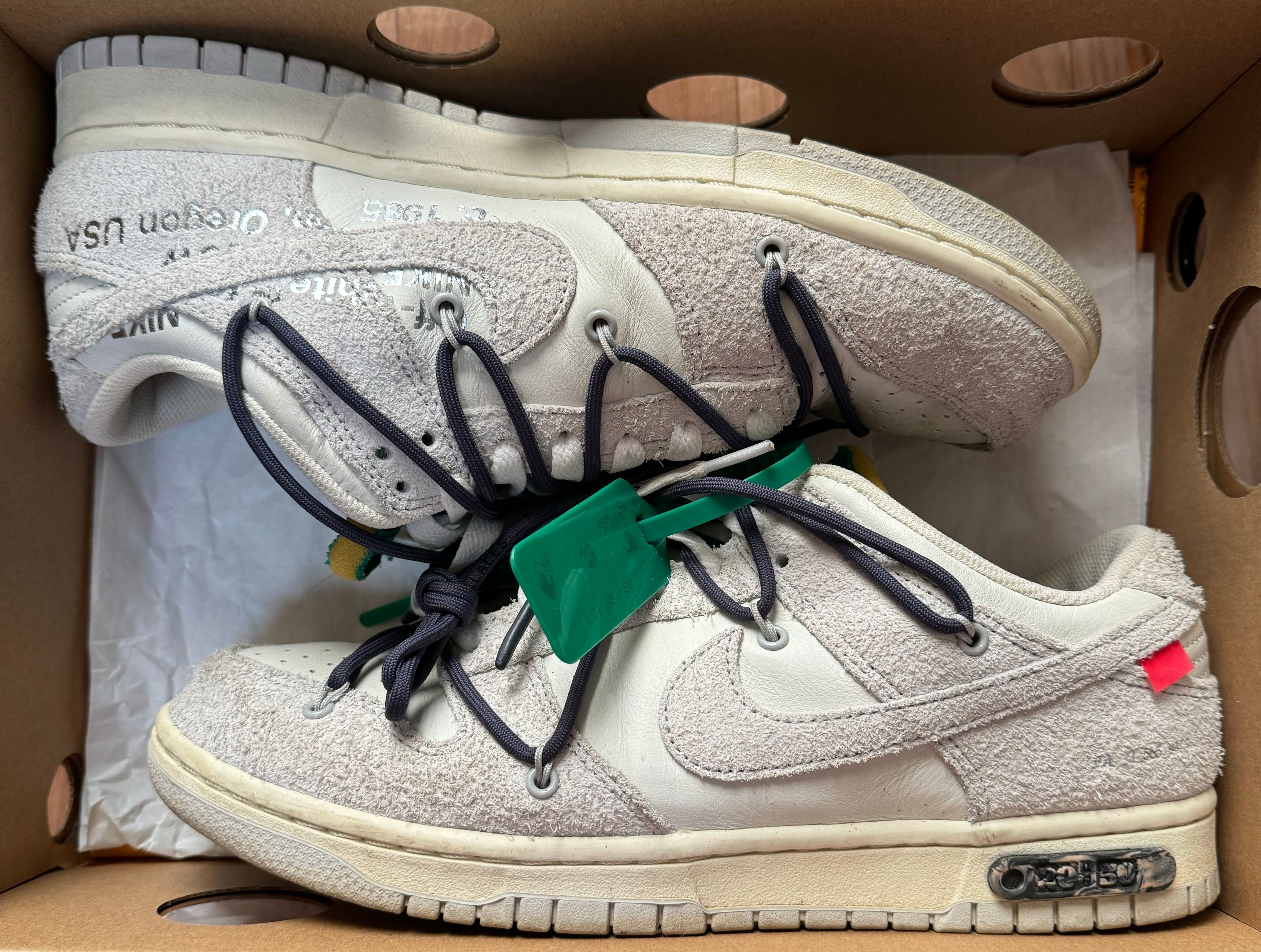 Off-White × Nike Dunk Low "Sail/Neutral Grey/Gridiron"