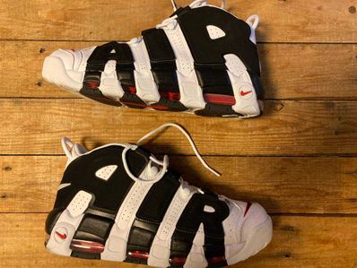 NIKE AIR MORE UPTEMPO "WHITE/BLACK/UNIVERSITY RED"(2020)