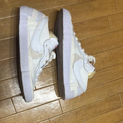 sacai × Nike Blazer Low "White Patent Leather"