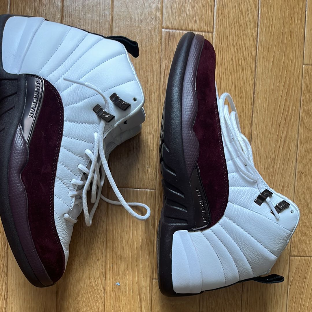 A Ma Maniere × Nike Women's Air Jordan 12 "White and Burgundy Crush"