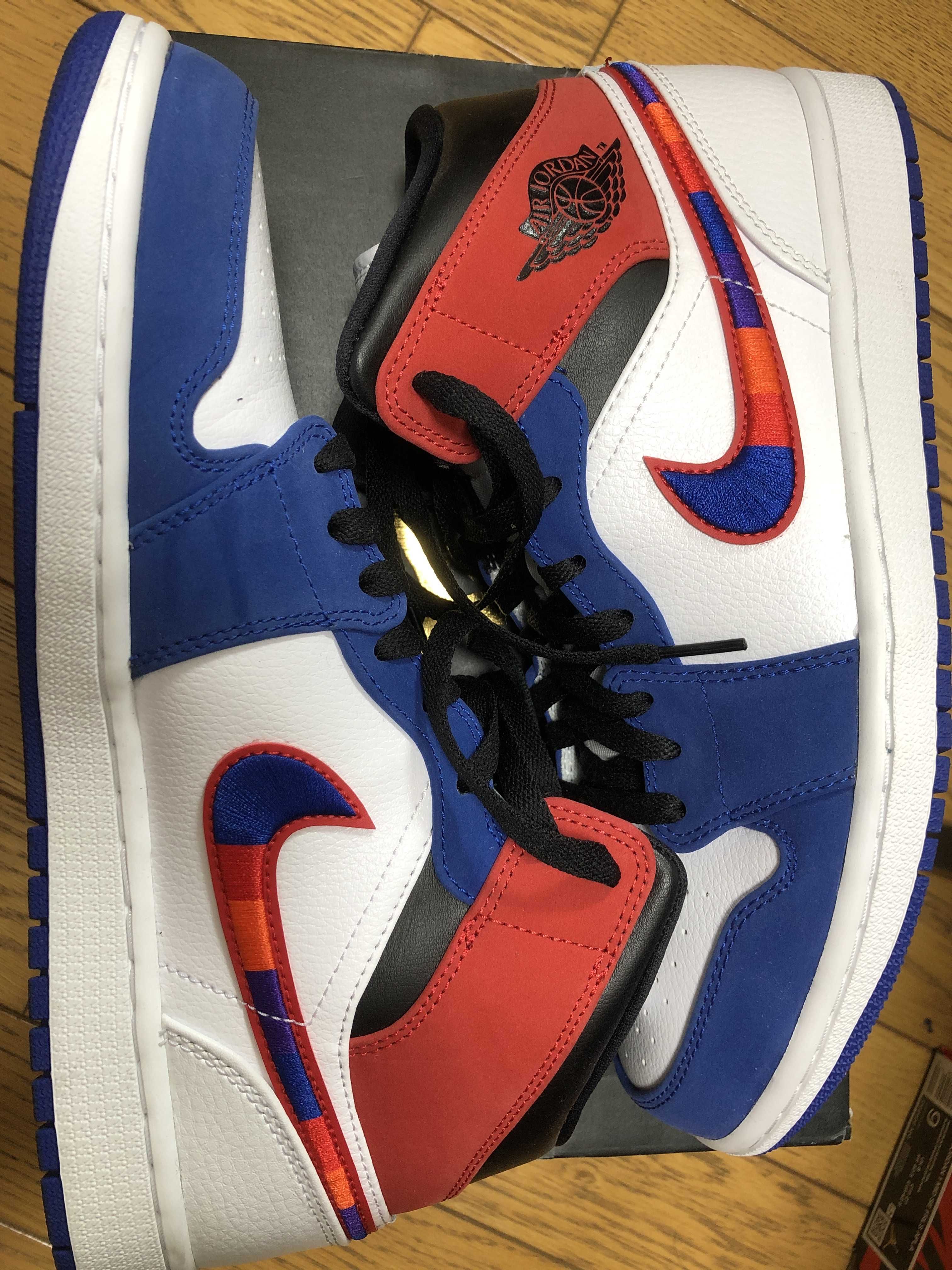 NIKE AIR JORDAN 1 MID "WHITE/BLUE/RED"
