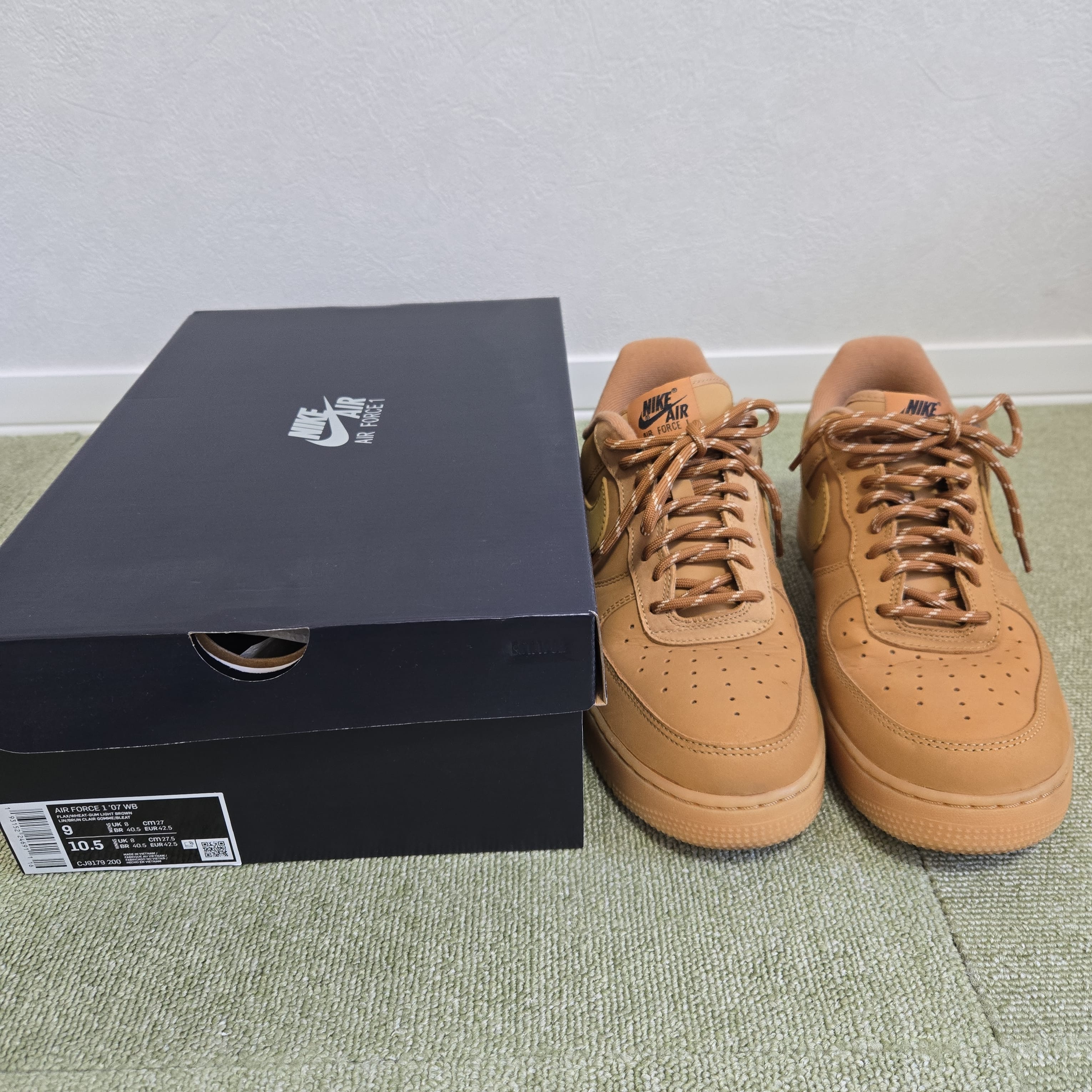 ナイキ エアフォース1 ロー '07 WB "フラックス/ウィート"