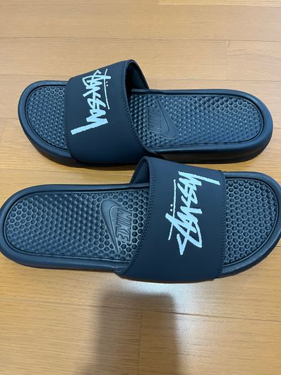 Stussy × Nike Benassi Slide "Off Noir" (CW2787-001)