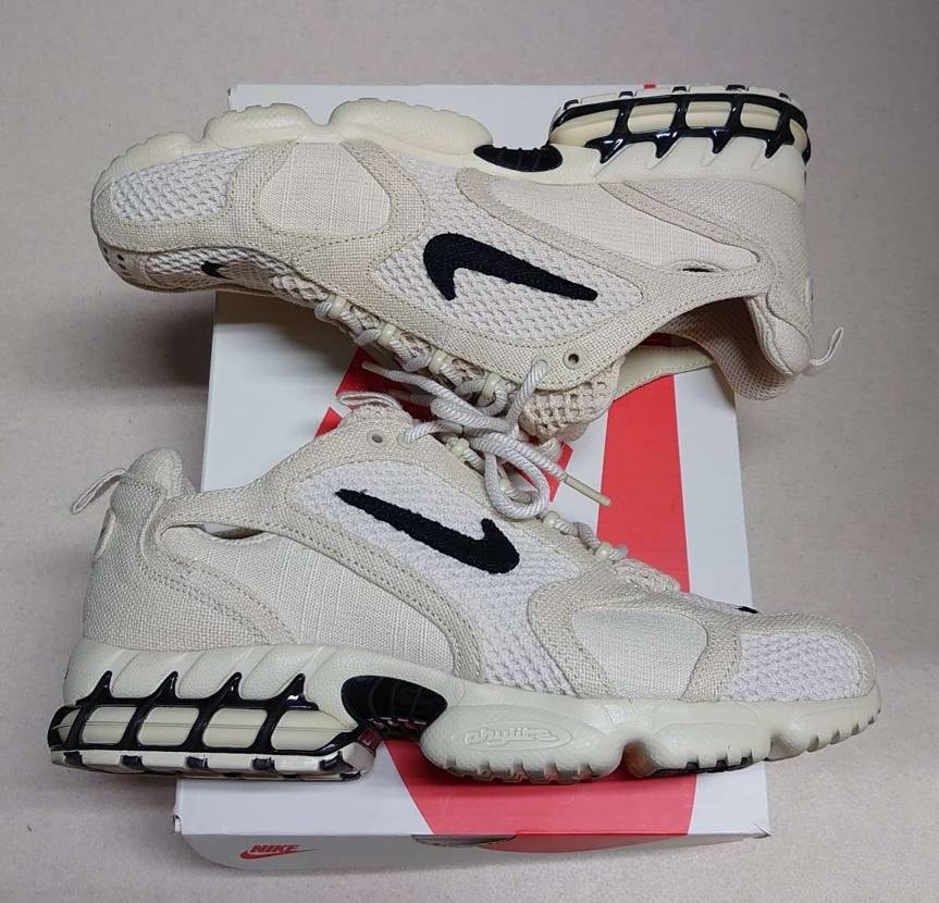 Stussy × Nike Air Zoom Spiridon CG 2 "Fossil/Black"