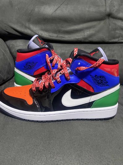 NIKE Women's AIR JORDAN 1 MID "PATENT BLEND"