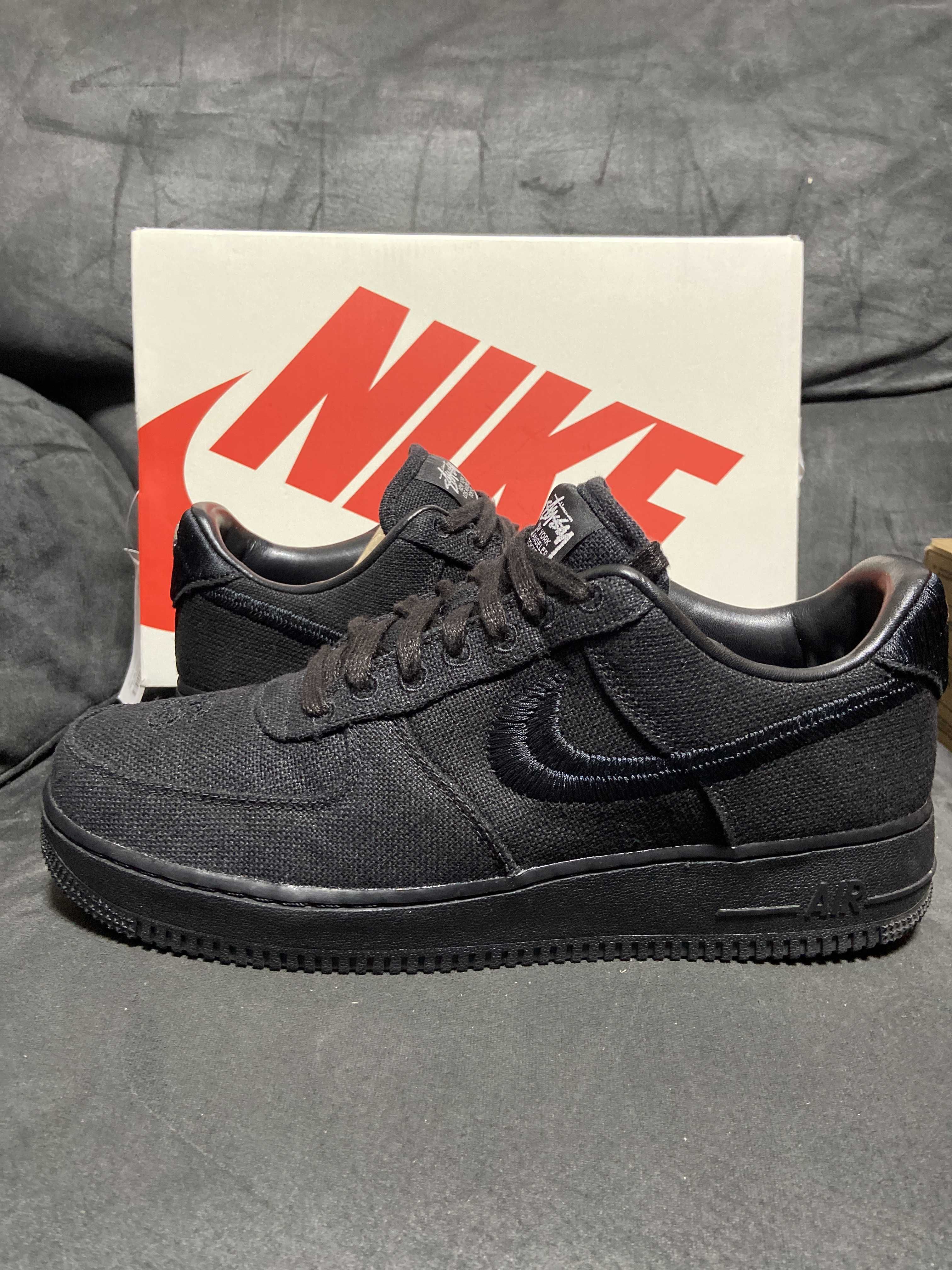 Stussy × Nike Air Force 1 Low "Triple Black"
