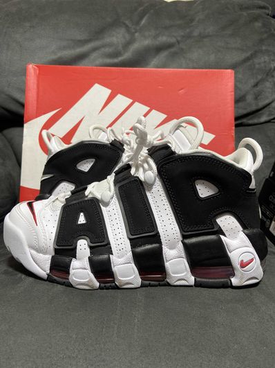 NIKE AIR MORE UPTEMPO "WHITE/BLACK/UNIVERSITY RED"(2020)
