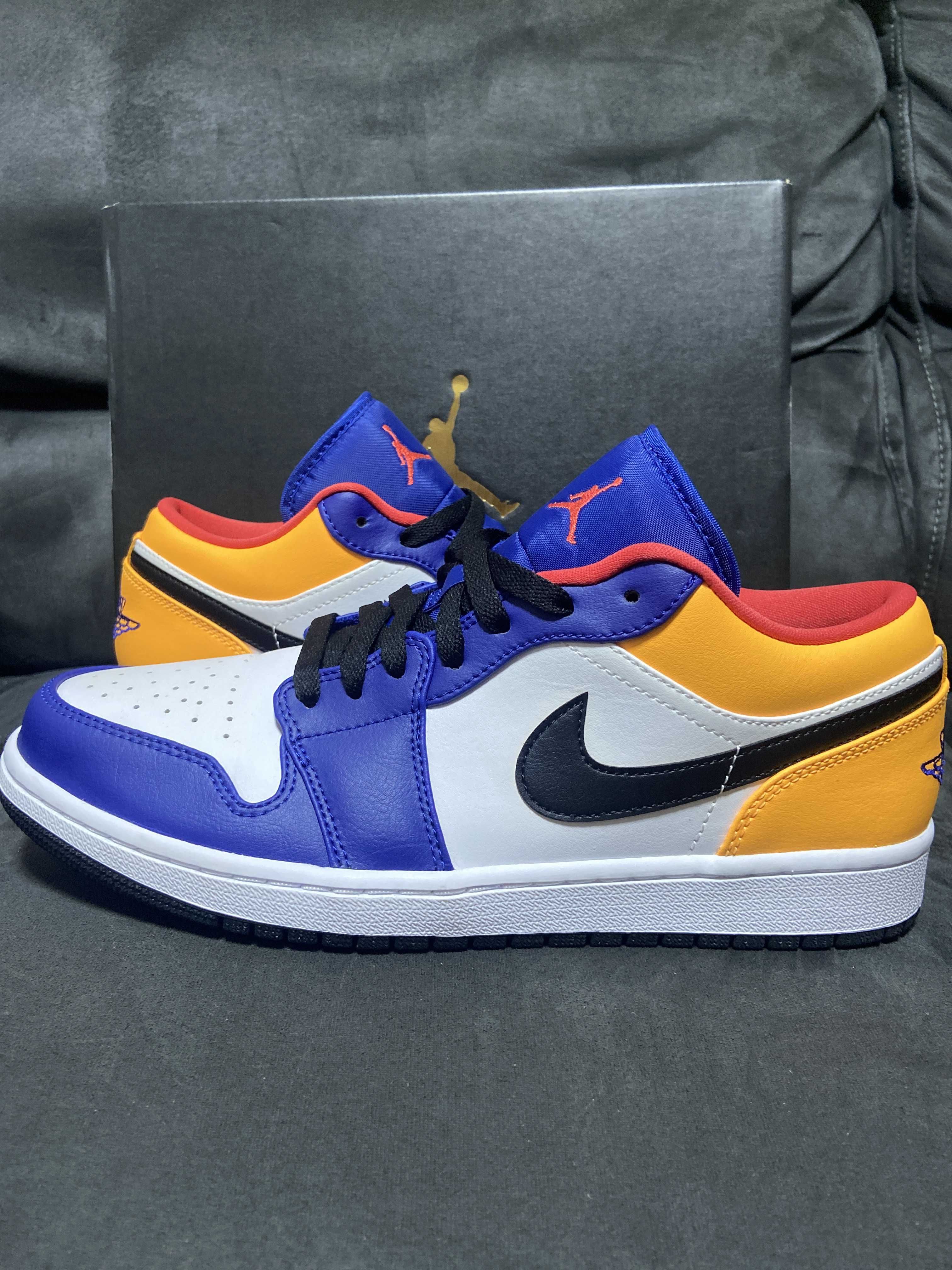 NIKE AIR JORDAN 1 LOW "WHITE/NAVY/YELLOW"