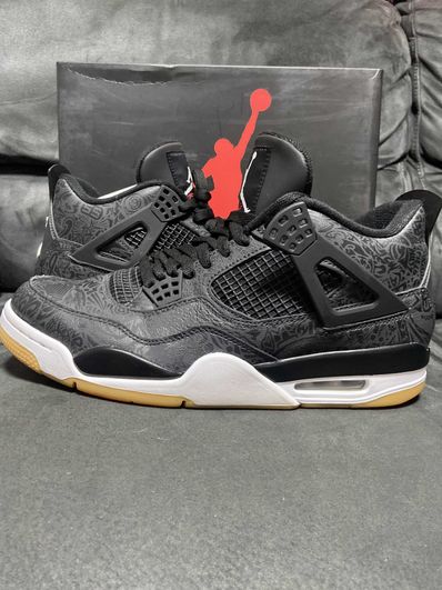 Nike Air Jordan 4 Retro "Laser Black/Gum"