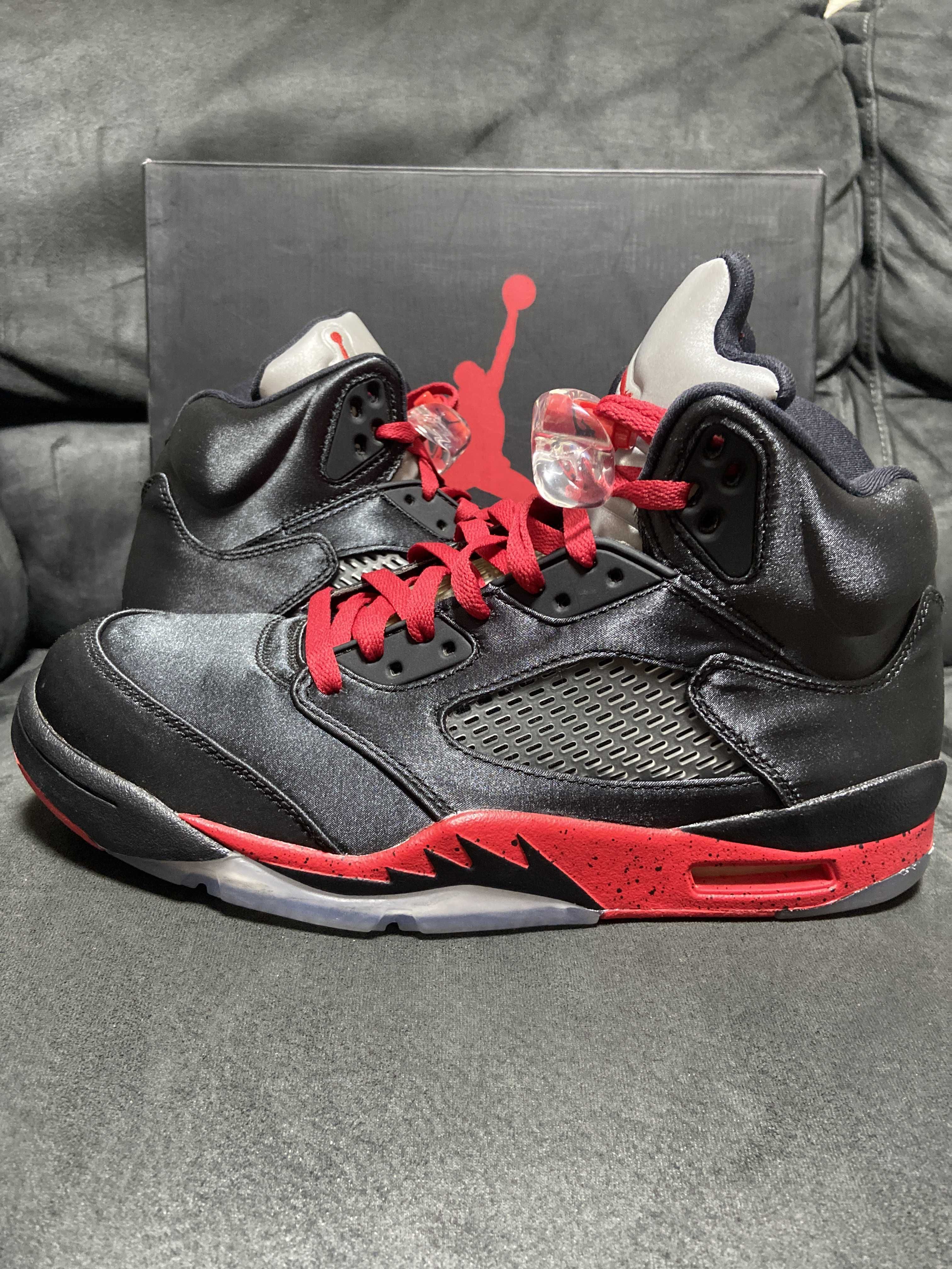 Air Jordan 5 Satin "Bred"