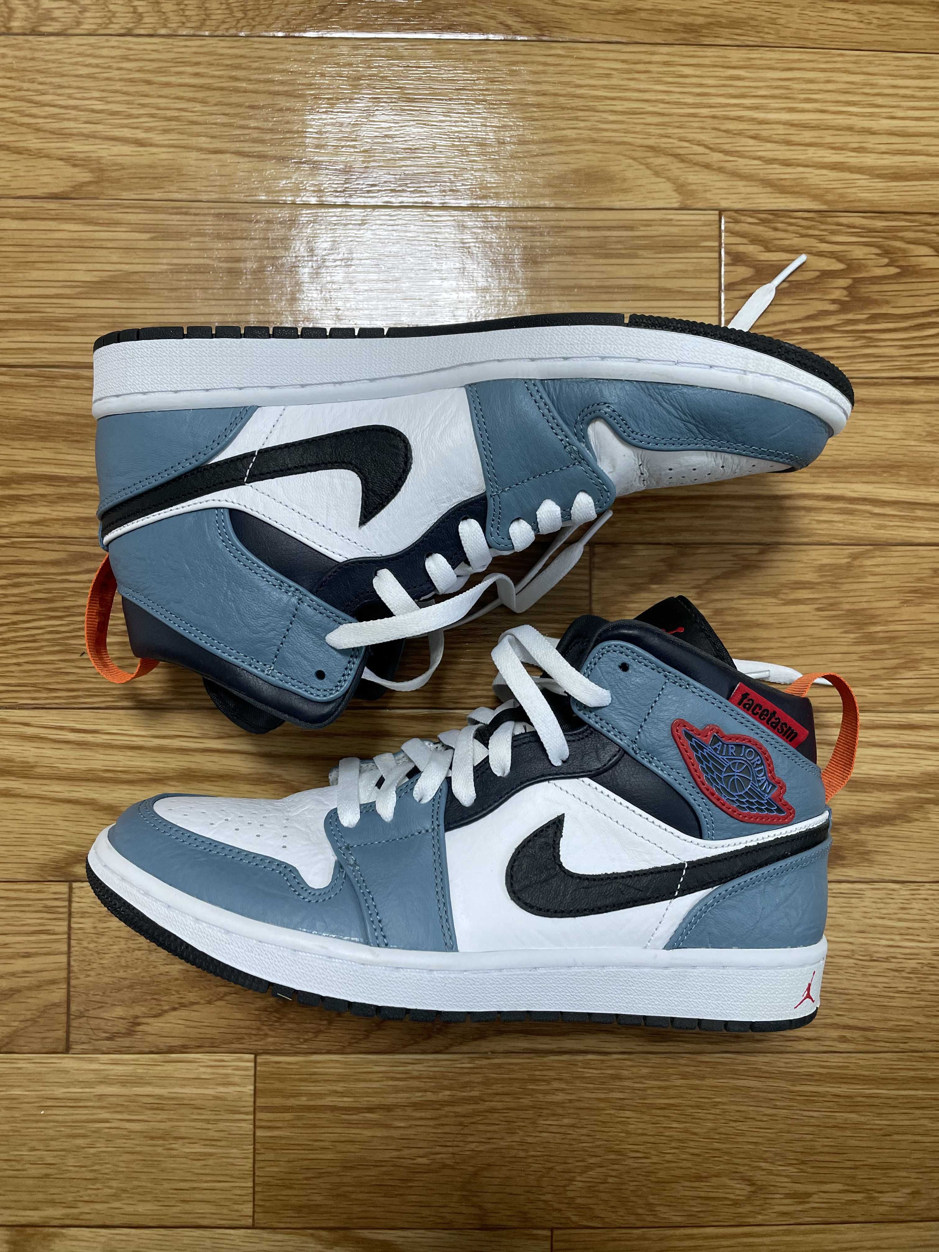 FACETASM × Nike Air Jordan 1 Mid "White/Navy"