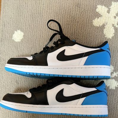 Nike Air Jordan 1 Low OG "Black and Dark Powder Blue/UNC"