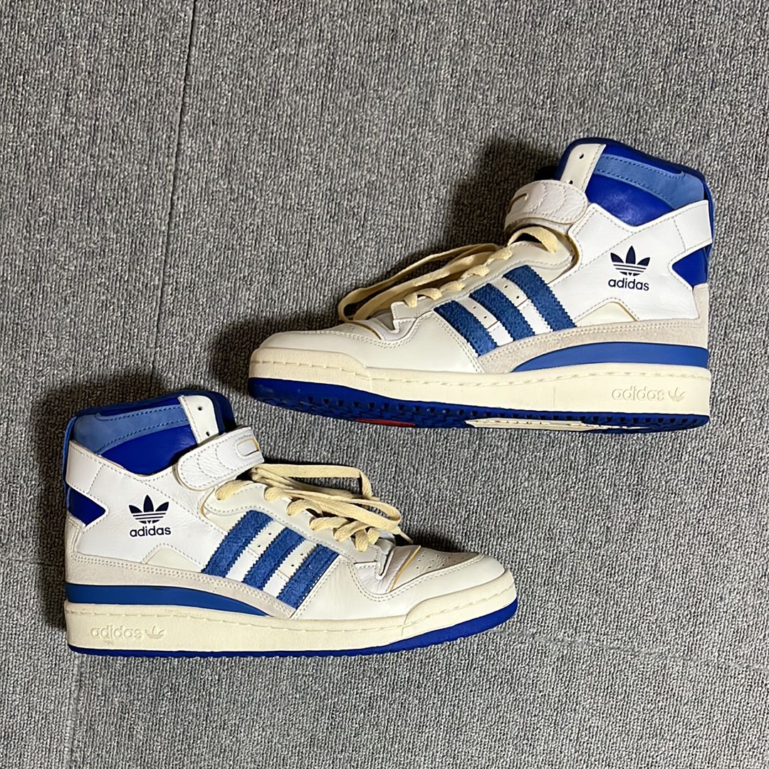 adidas Forum 84 High Blue Thread "Off White-Bright Blue/Footwear White"