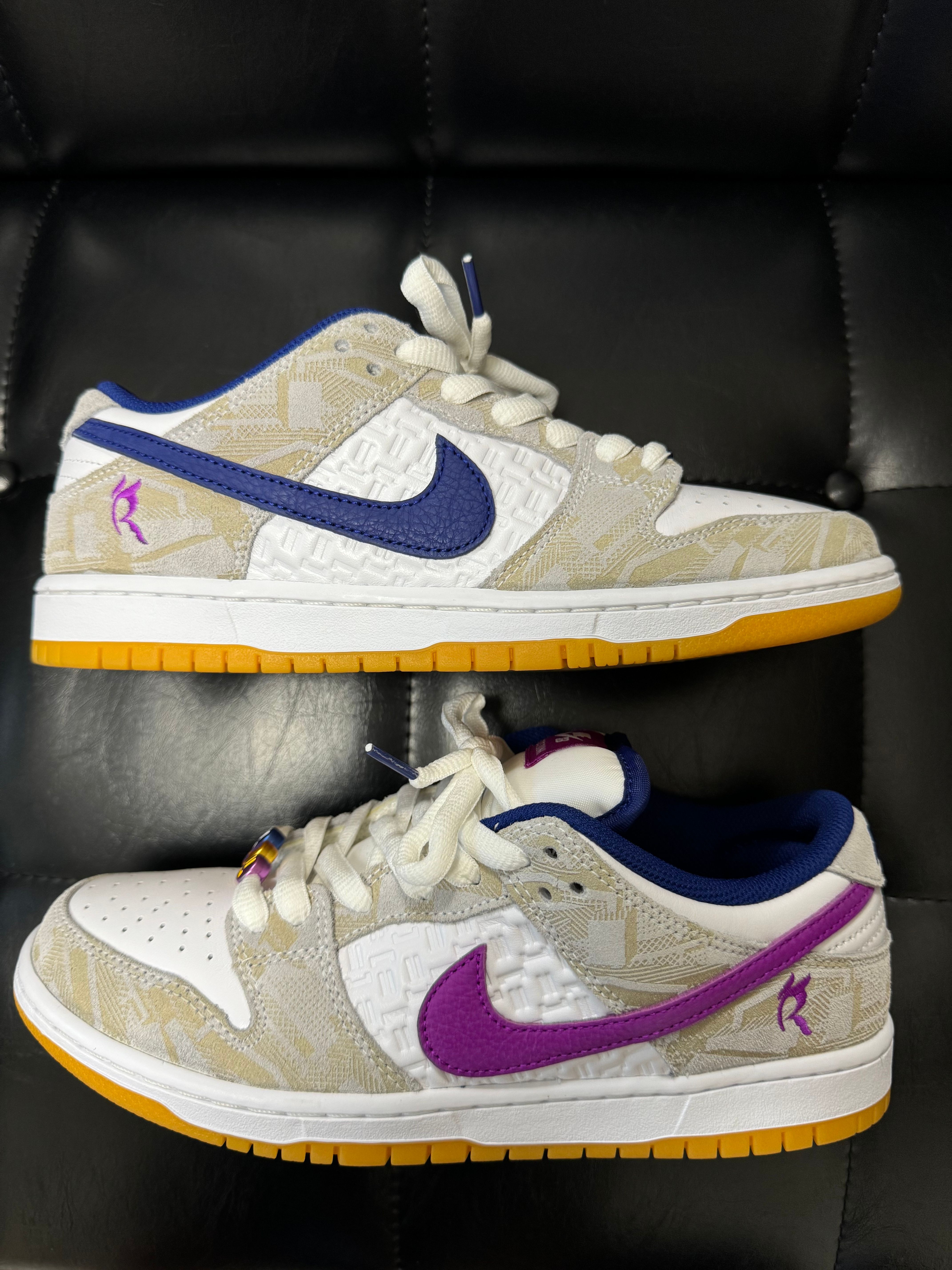Rayssa Leal × Nike SB Dunk Low PRM "Pure Platinum and Vivid Purple"
