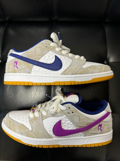 Rayssa Leal × Nike SB Dunk Low PRM "Pure Platinum and Vivid Purple"