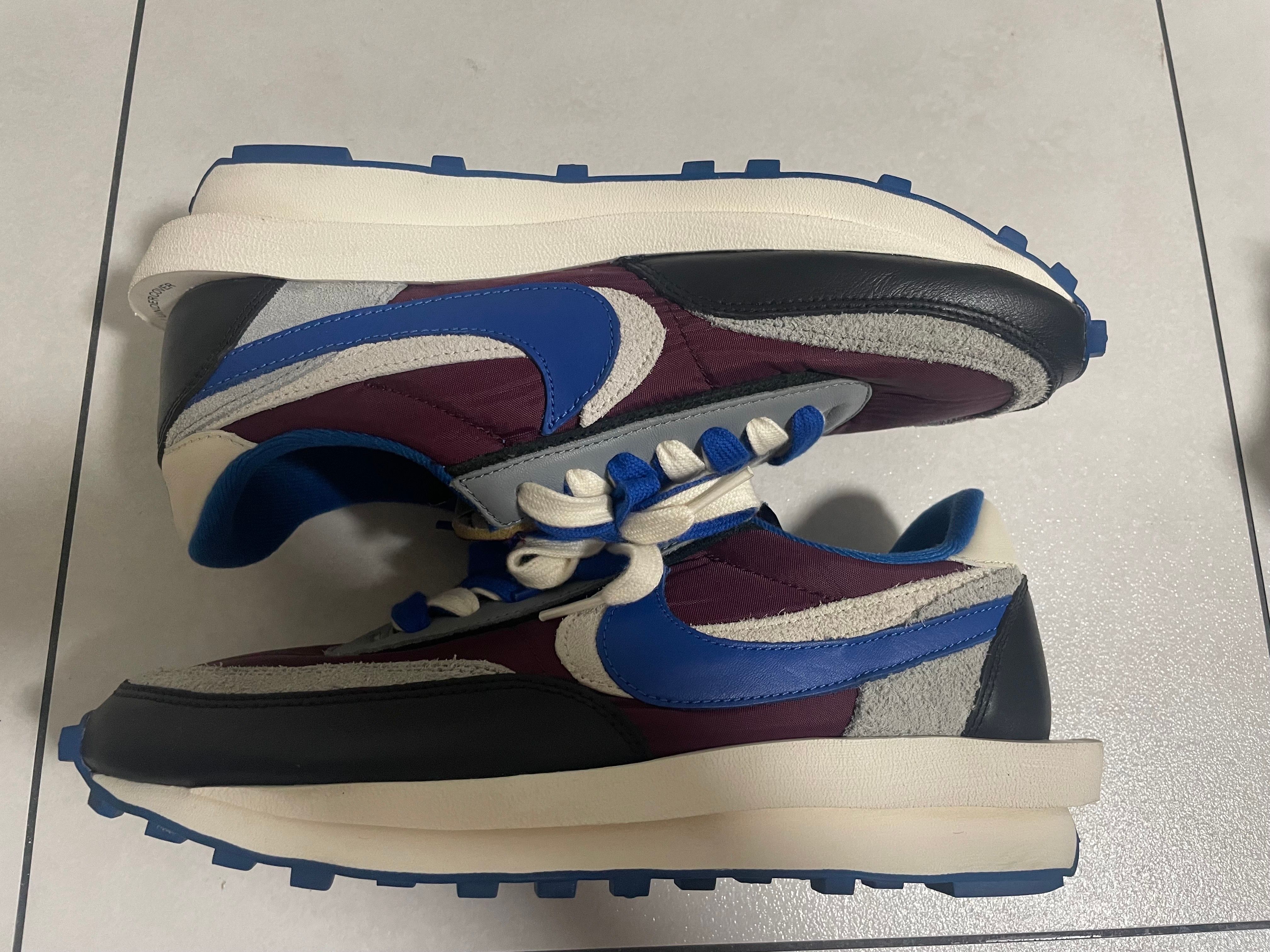 UNDERCOVER × sacai × Nike LD Waffle "Night Maroon/Pale Ivory-Ground Grey-Team Royal"