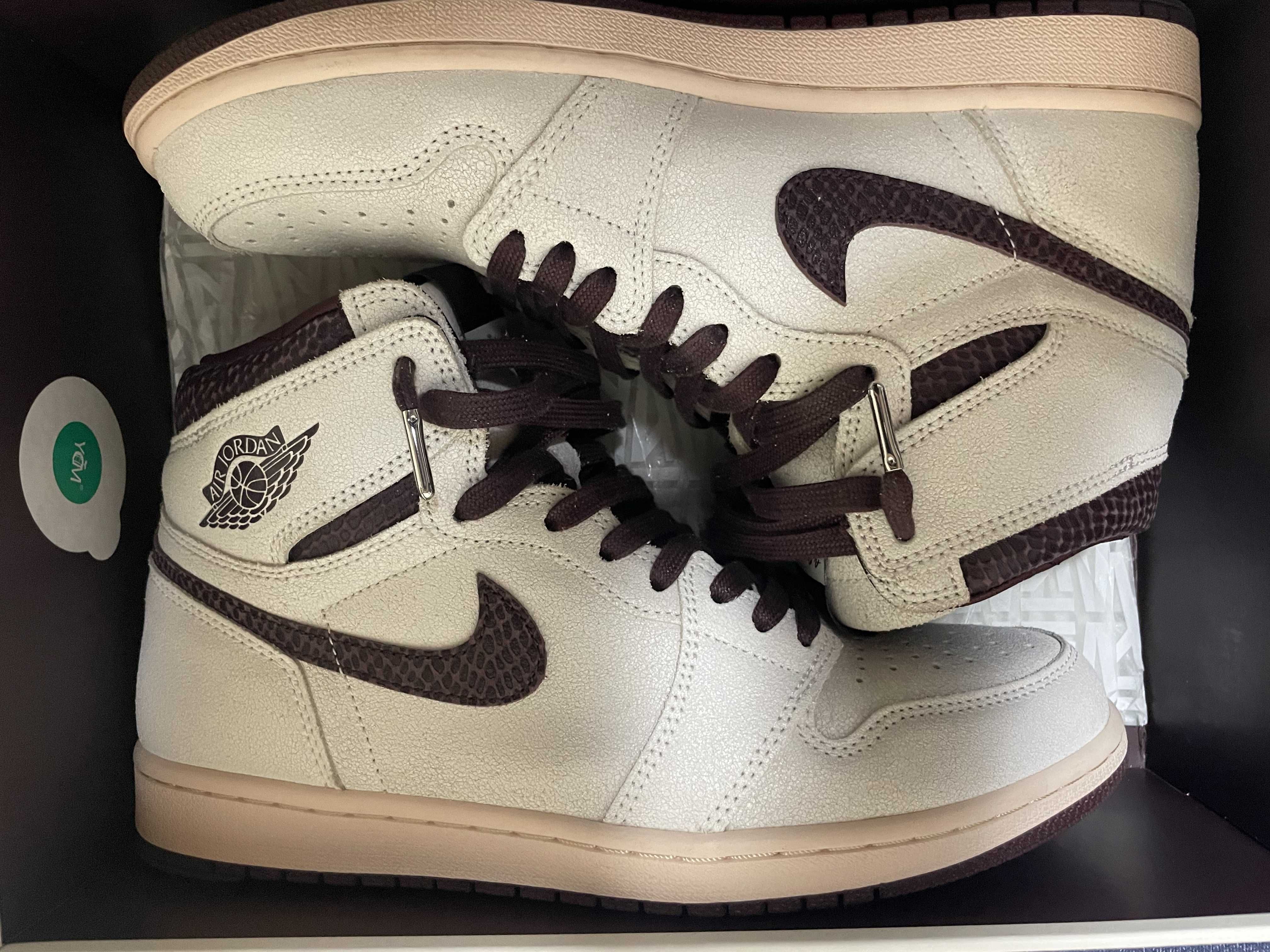 A Ma Maniere × Nike Air Jordan 1 Retro High OG "Sail and Burgundy"