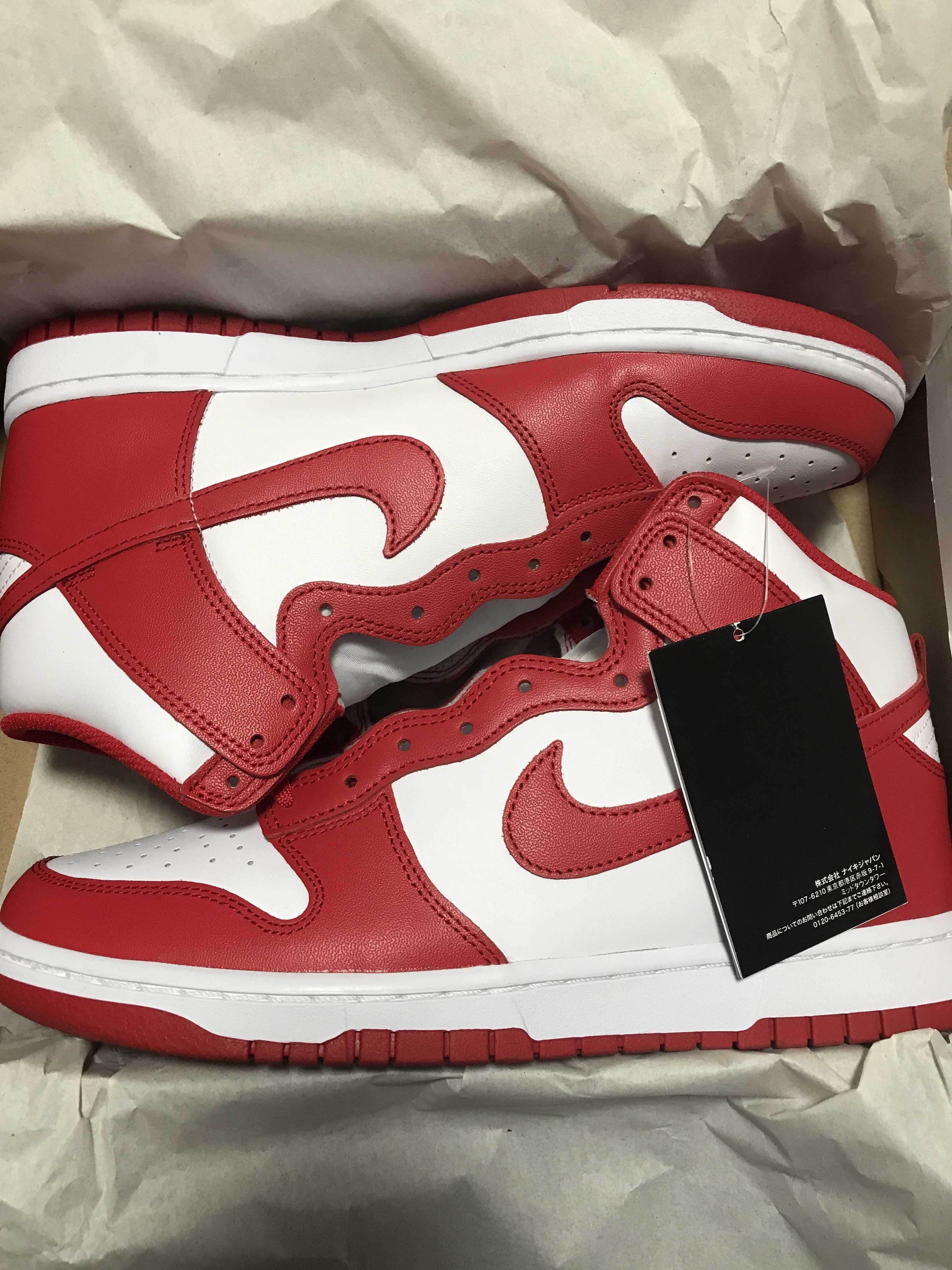 Nike Dunk High "Championship White and Red"