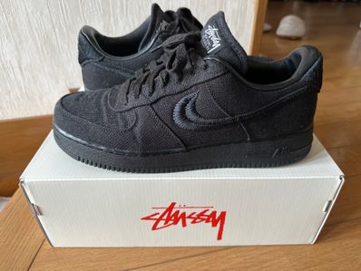 Stussy × Nike Air Force 1 Low "Triple Black"