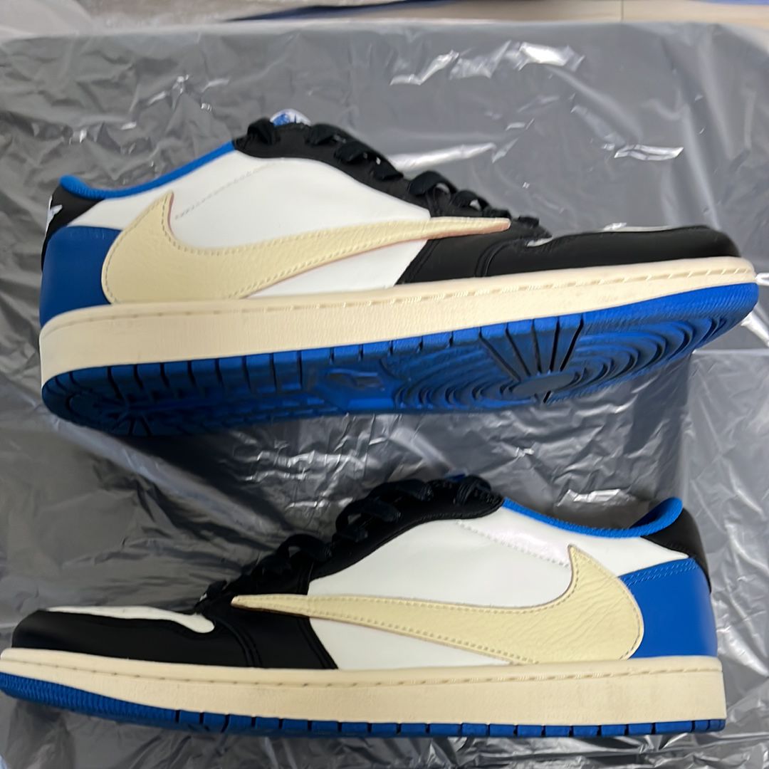 Travis Scott × fragment design × Nike Air Jordan 1 Low OG SP "Military Blue"