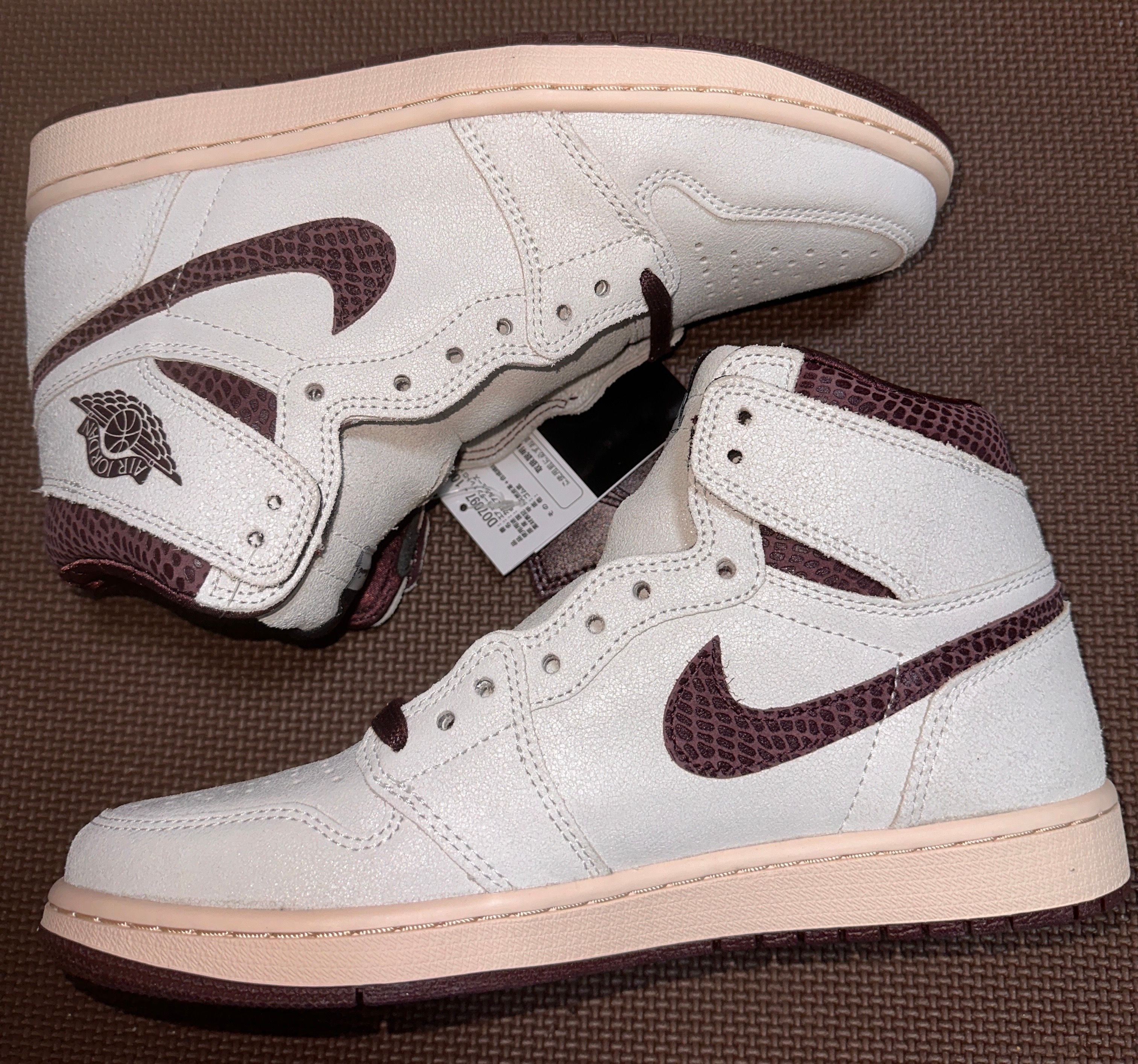 A Ma Maniere × Nike Air Jordan 1 Retro High OG "Sail and Burgundy"