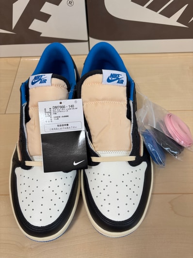 Travis Scott × fragment design × Nike Air Jordan 1 Low OG SP "Military Blue"