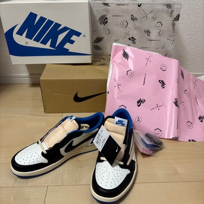 Travis Scott × fragment design × Nike Air Jordan 1 Low OG SP "Military Blue"