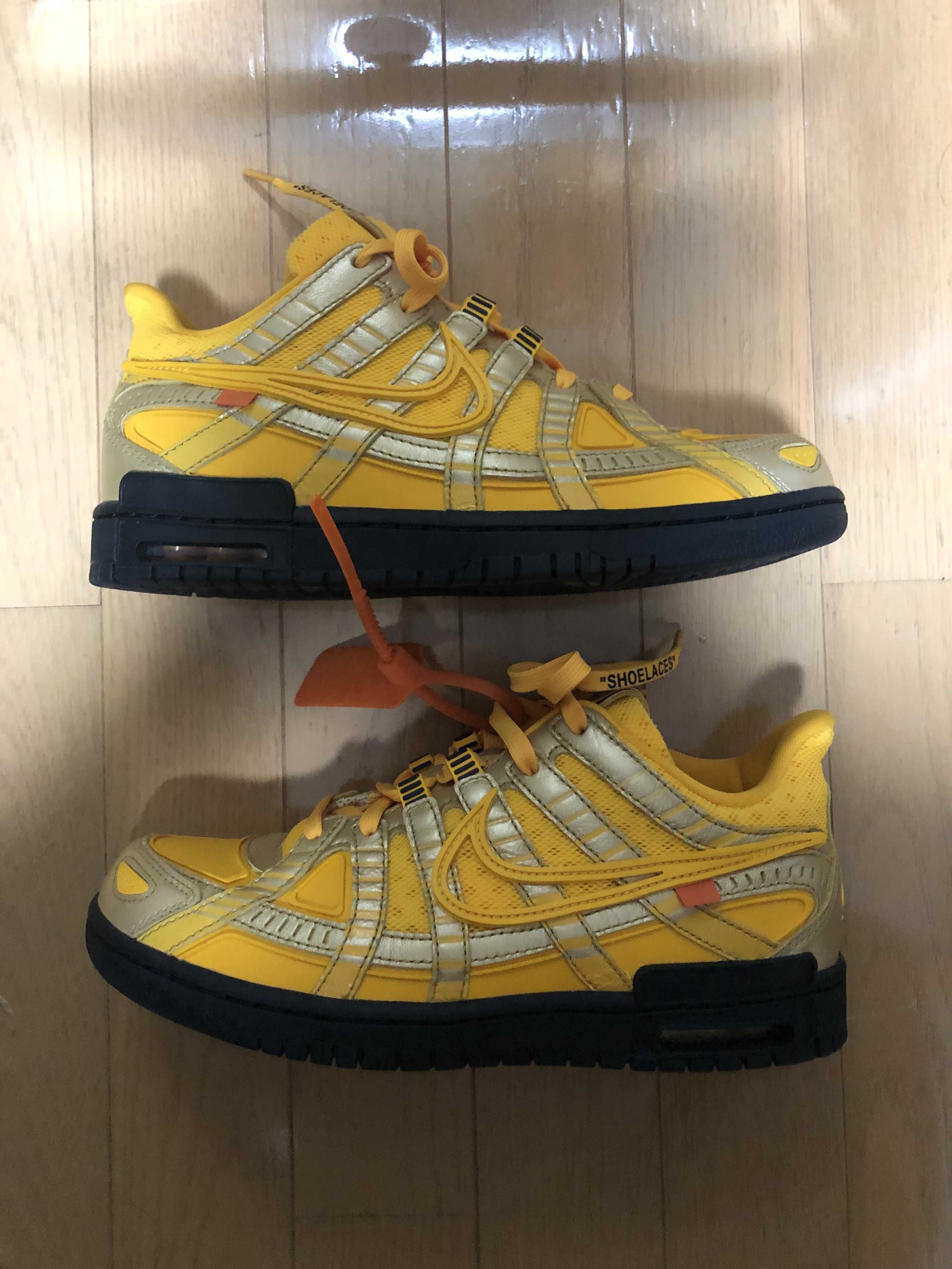 Off-White × Nike Air Rubber Dunk "University Gold" 