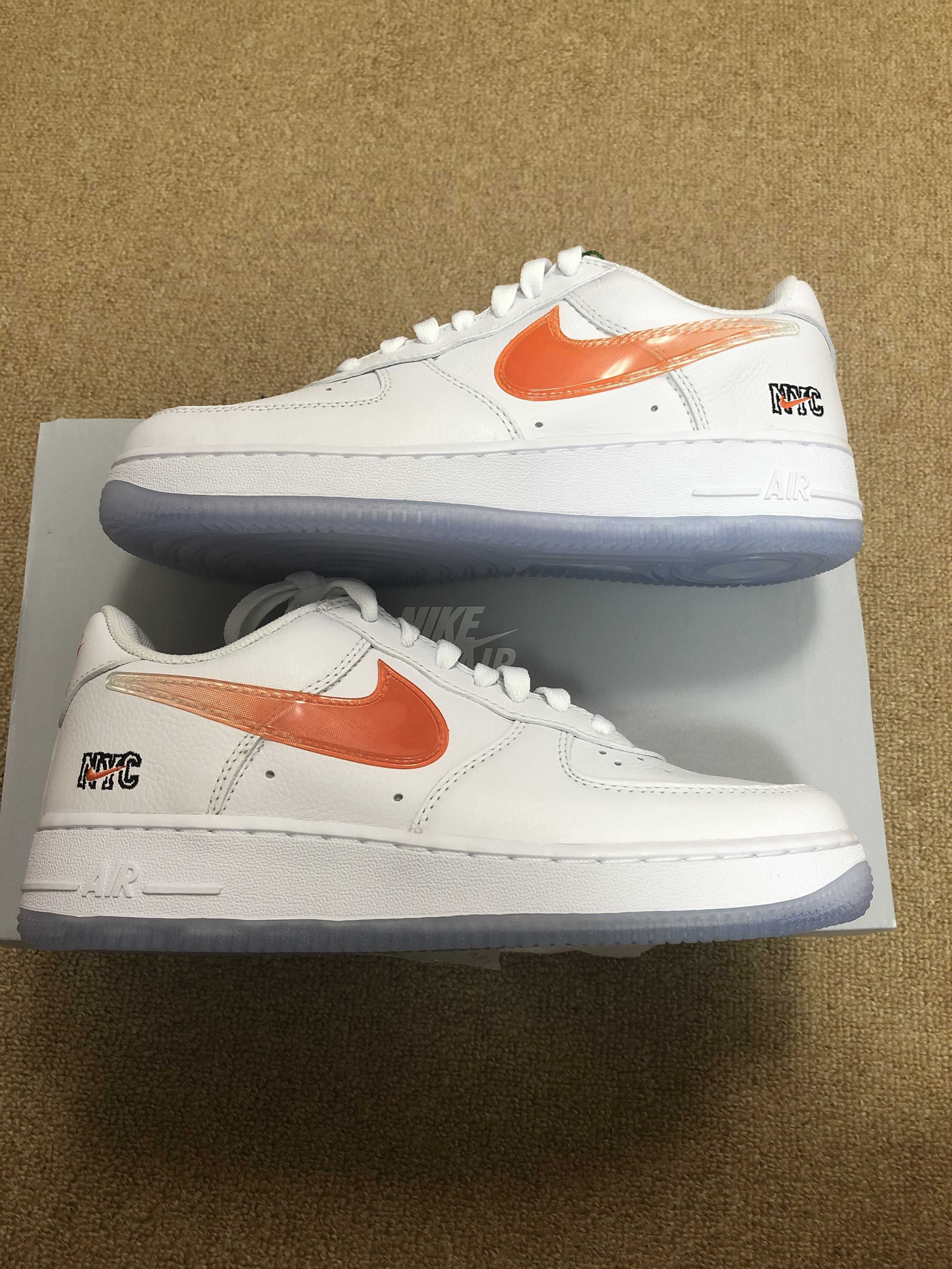 KITH × Nike Air Force 1 Low "White/Rush Blue/White/Brilliant Orange"