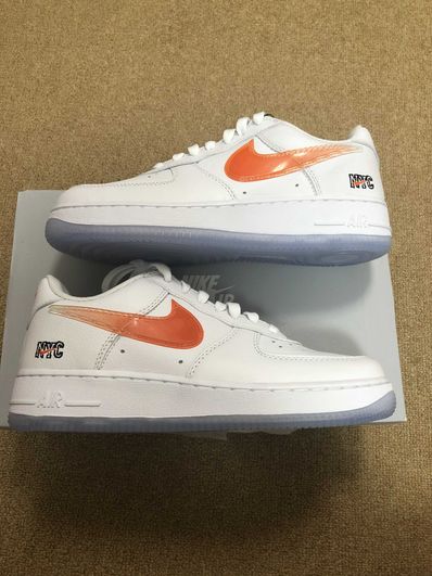 KITH × Nike Air Force 1 Low "White/Rush Blue/White/Brilliant Orange"