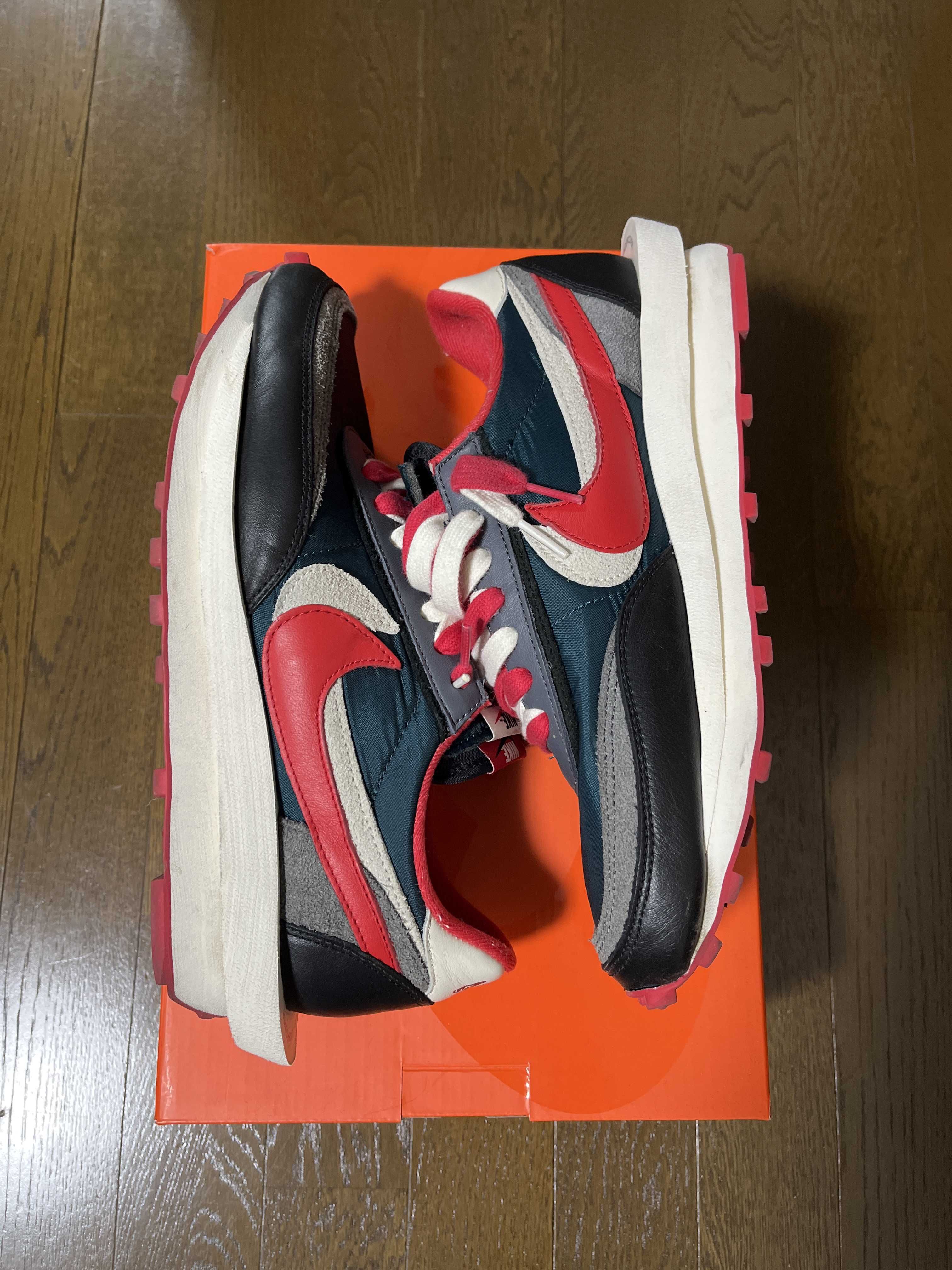 UNDERCOVER × sacai × Nike LD Waffle "Midnight Spruce/Pale Ivory-Dark Grey-University Red"