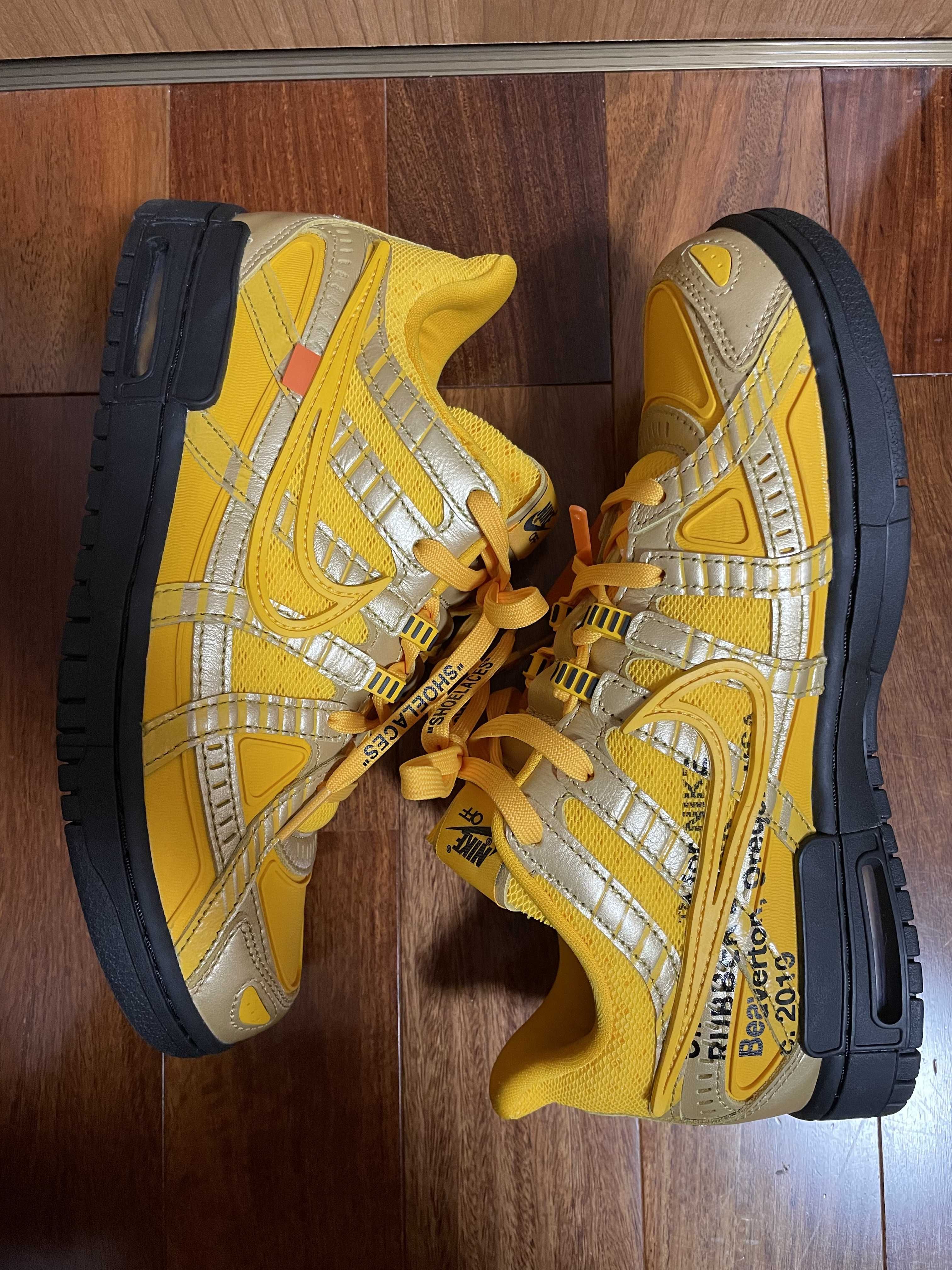 Off-White × Nike Air Rubber Dunk "University Gold"