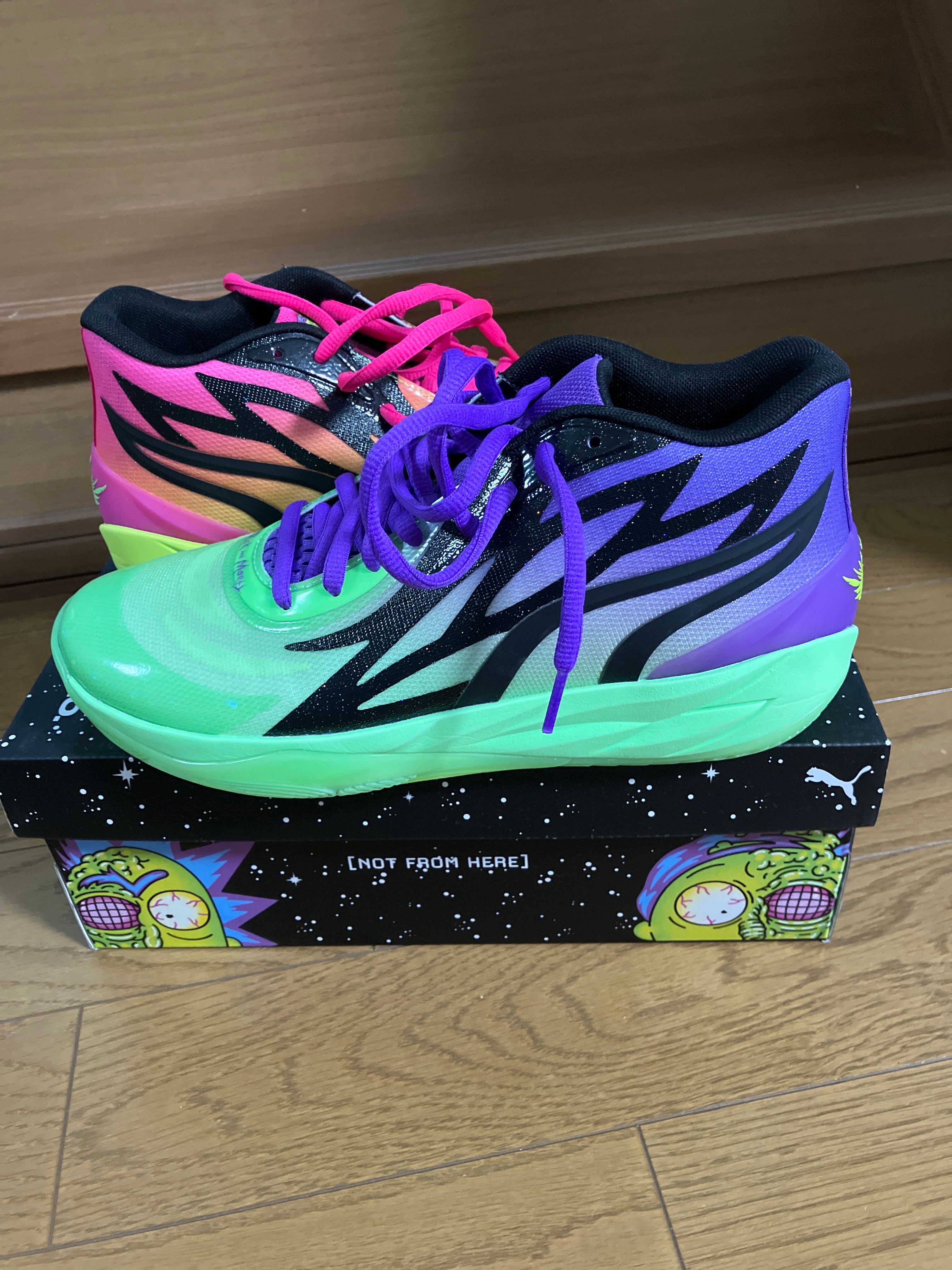 Rick and Morty × Puma LaMelo Ball MB02 "Safety Yellow/Electro Green"