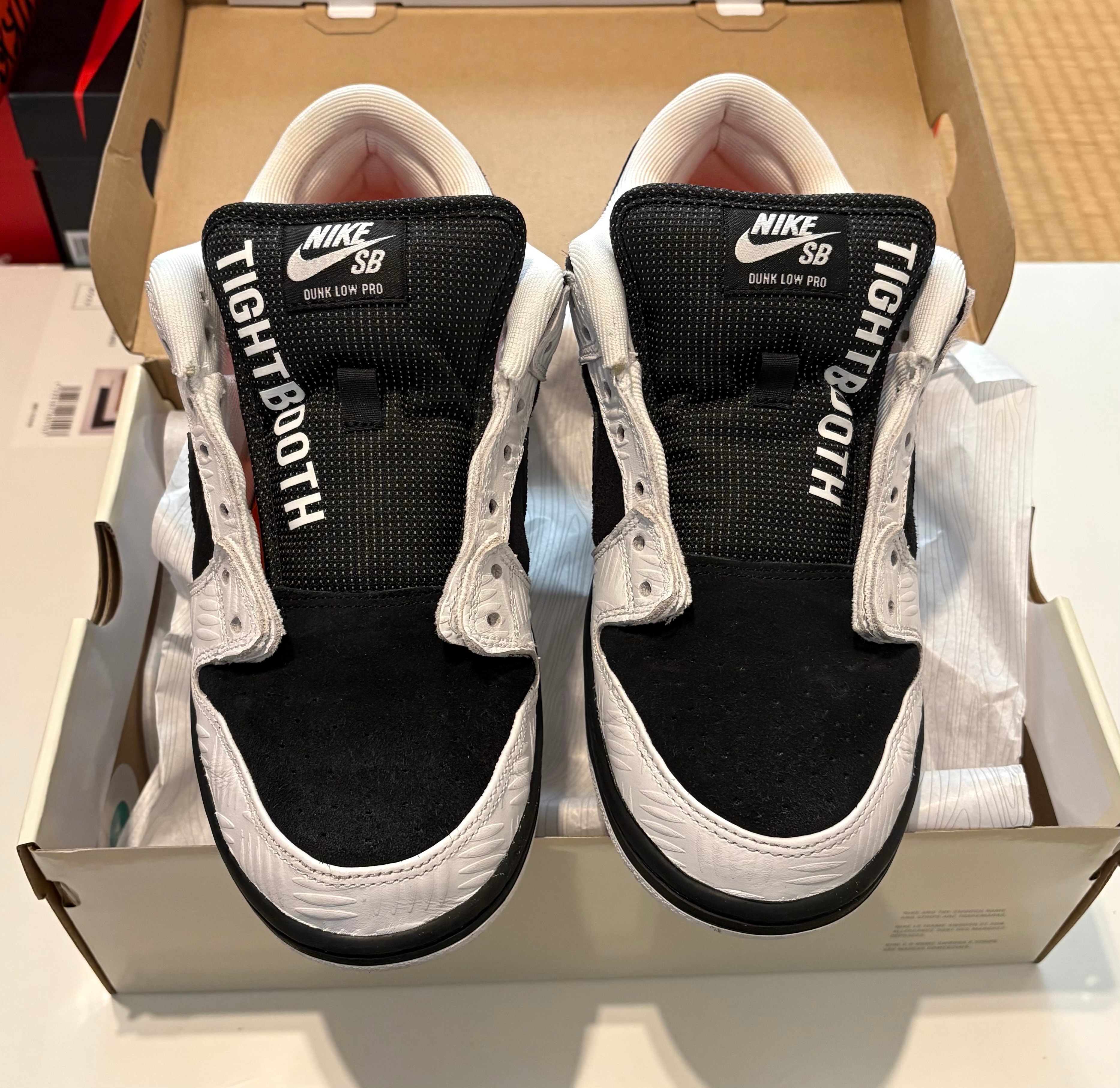TIGHTBOOTH × Nike SB Dunk Low Pro QS "Black and White"