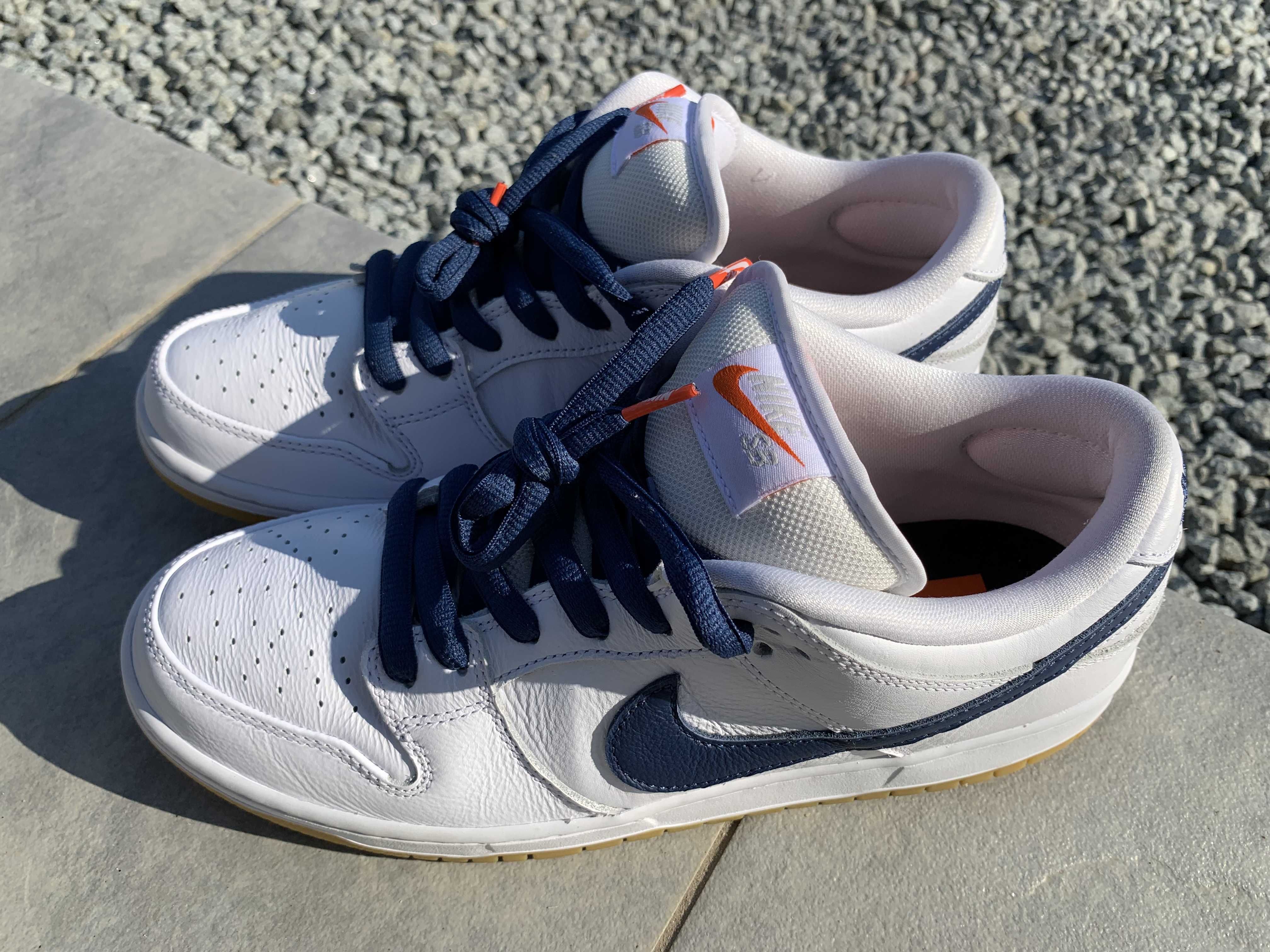 Nike SB Dunk Low "Orange Label White Navy"