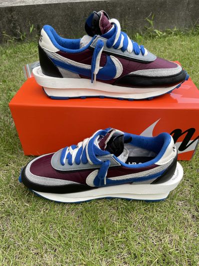 UNDERCOVER × sacai × Nike LD Waffle "Night Maroon/Pale Ivory-Ground Grey-Team Royal"