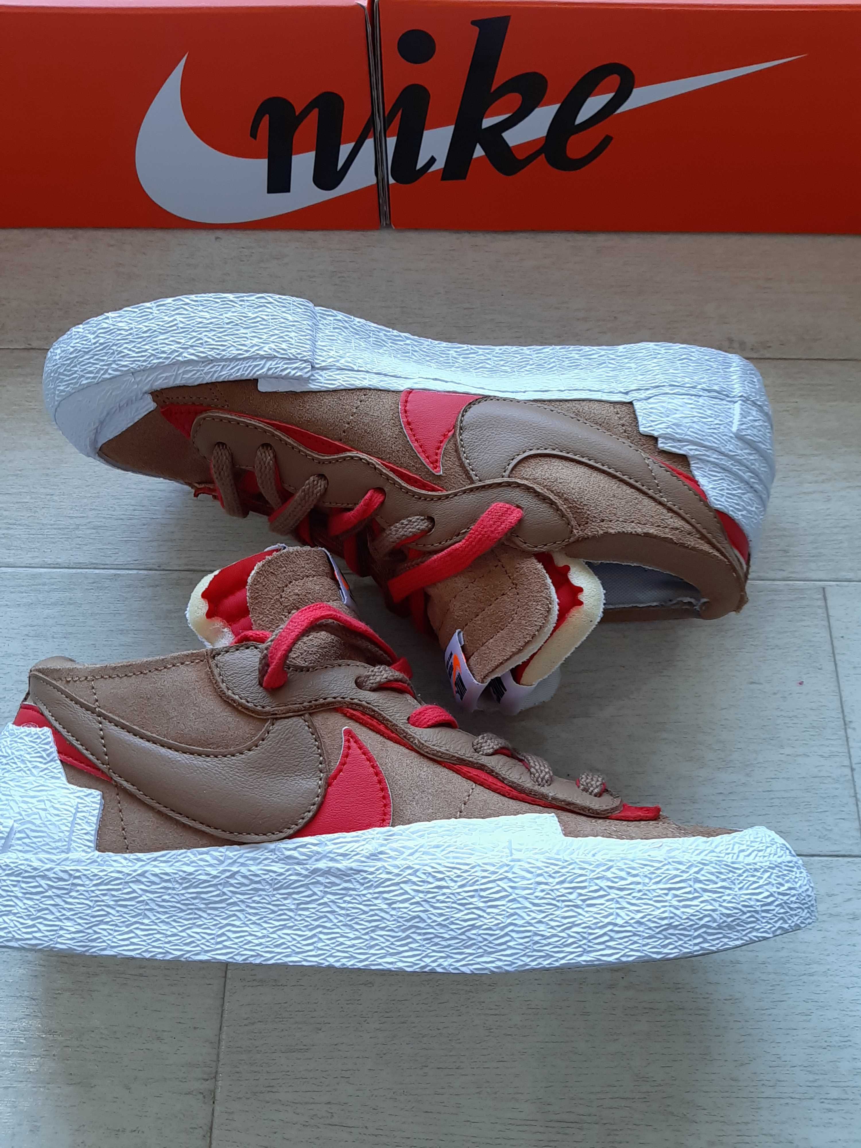 SACAI × NIKE BLAZER LOW "BRITISH TAN"