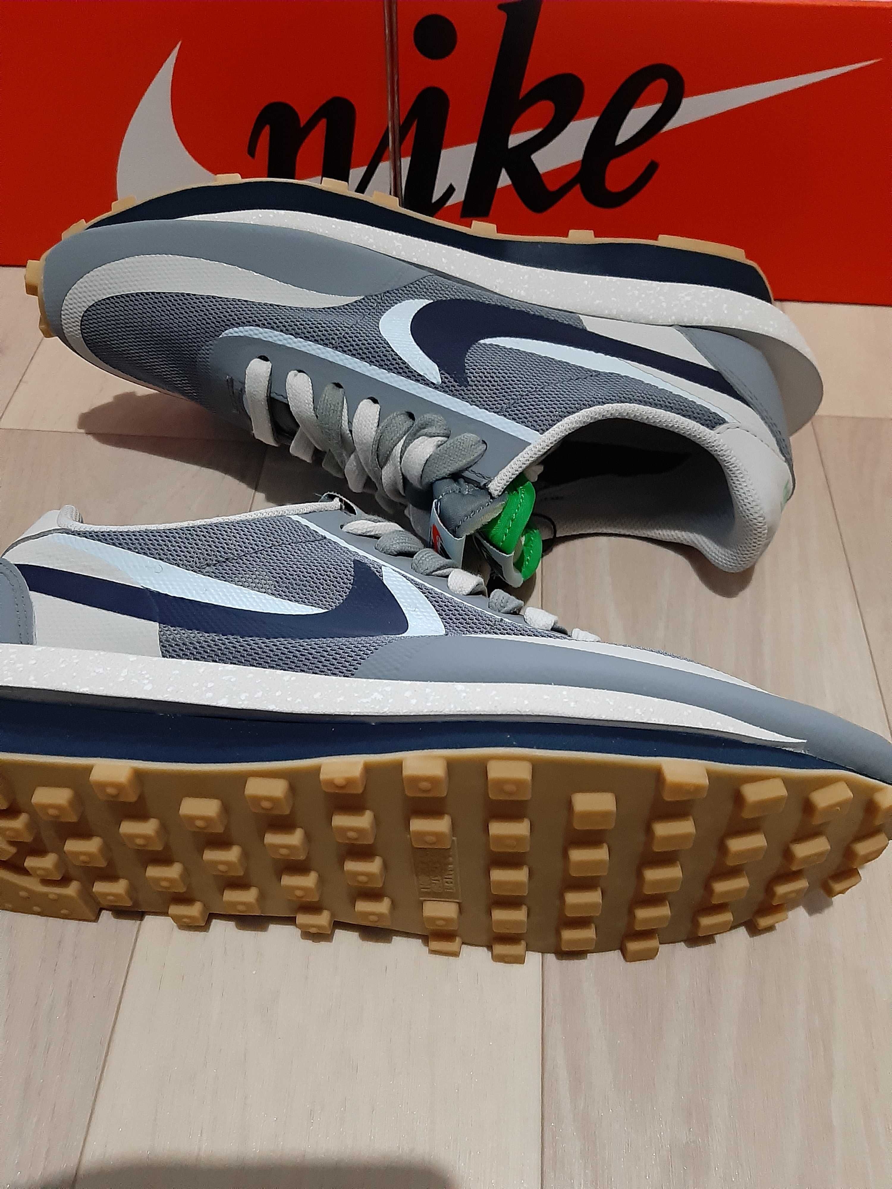 CLOT × Sacai × Nike LD Waffle "Grey Obsidian/Cool Grey"