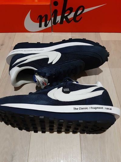 Fragment × sacai × Nike LD Waffle "Blackended Blue"