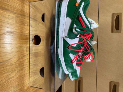 Off-White × Nike Dunk Low "White/Pine Green"