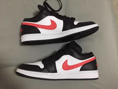 NIKE Women's AIR JORDAN 1 LOW "BLACK/SIREN RED/WHITE"