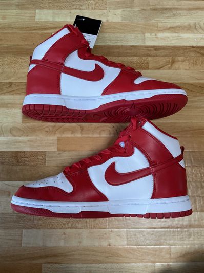 Nike Dunk High "Championship White and Red"