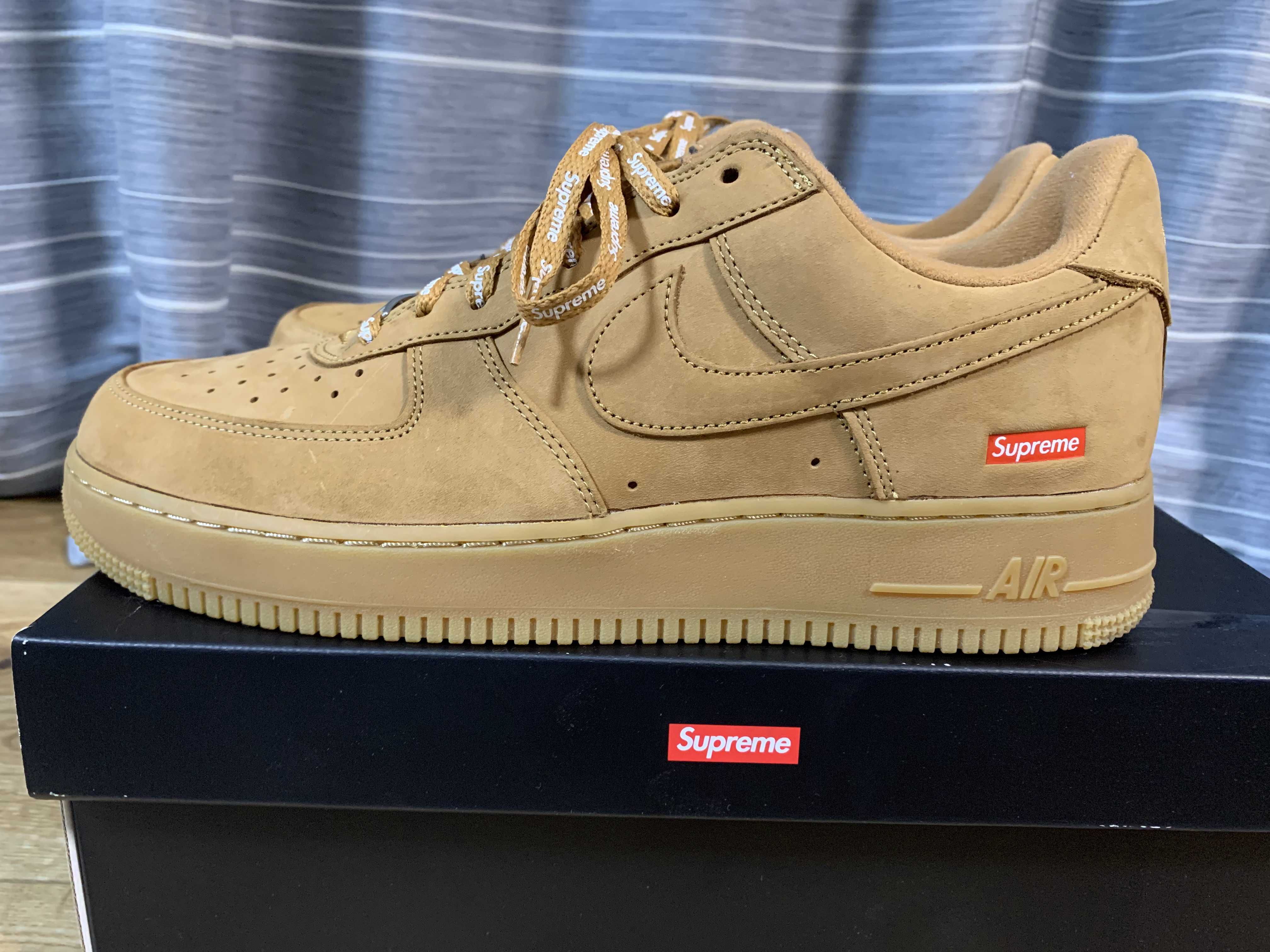 Supreme × Nike Air Force 1 Low "Flax/Wheat"