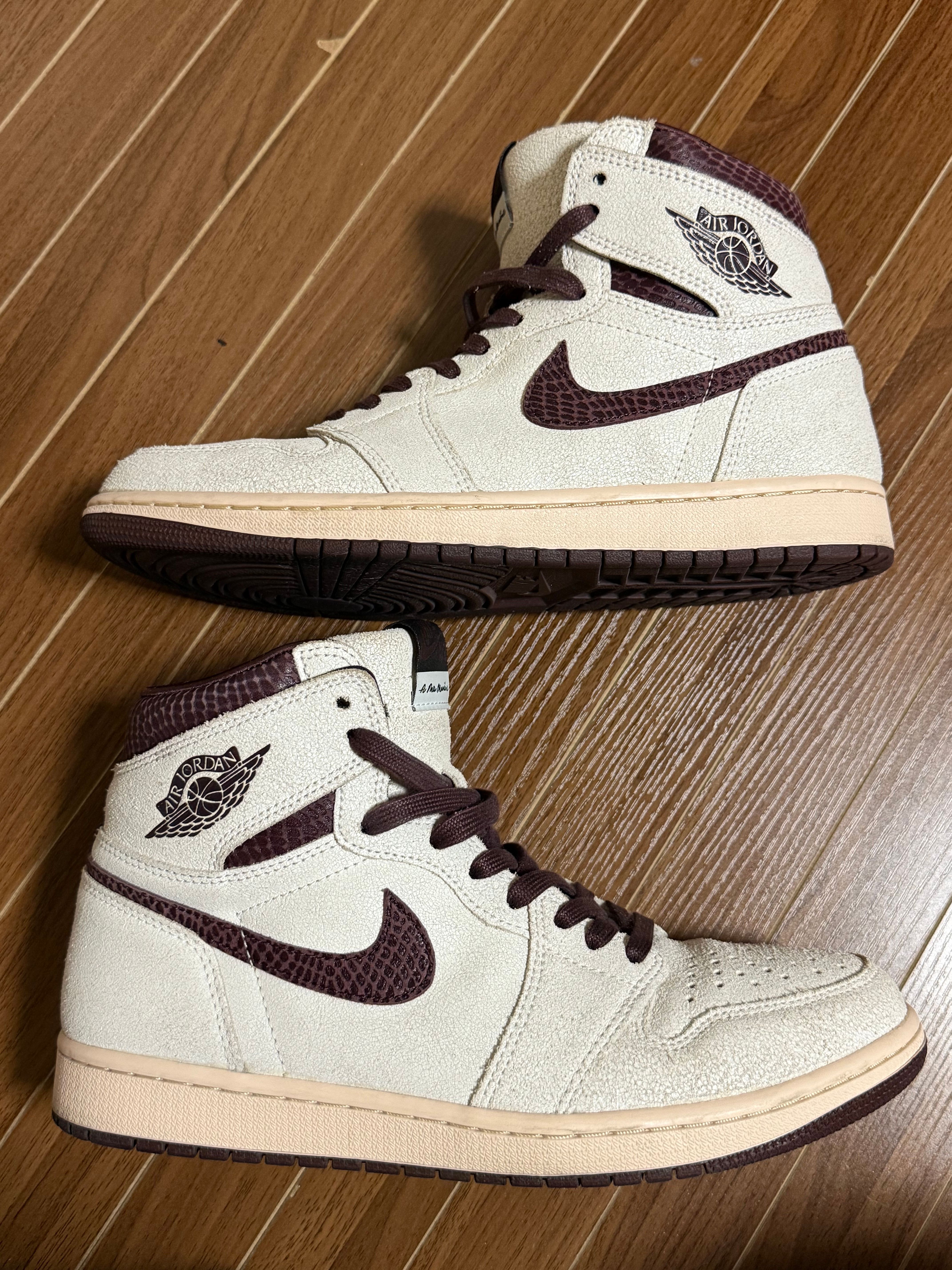 A Ma Maniere × Nike Air Jordan 1 Retro High OG "Sail and Burgundy"